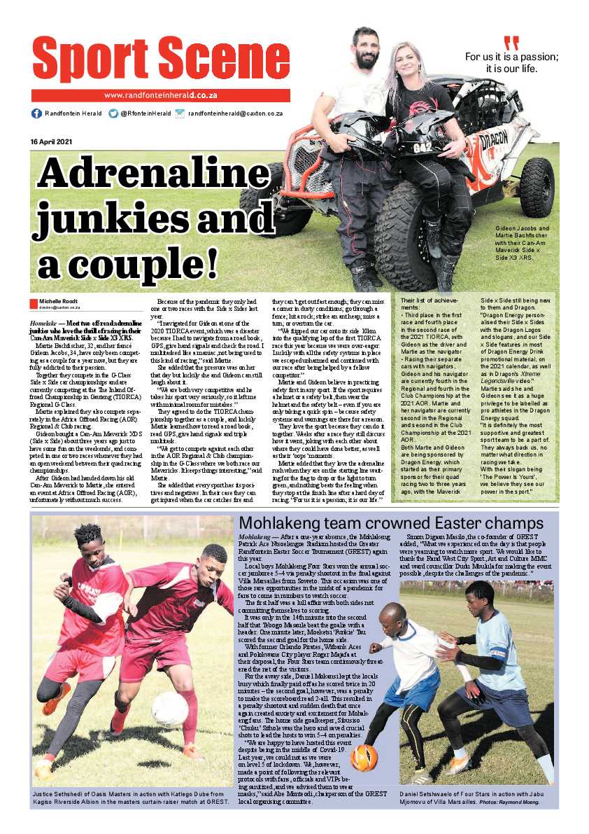 Randfontein Herald 16 April 2021 page 12
