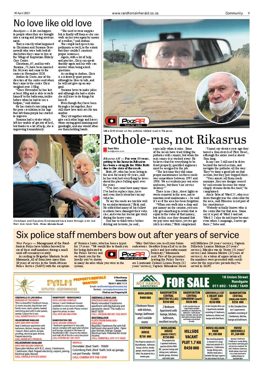 Randfontein Herald 16 April 2021 page 3