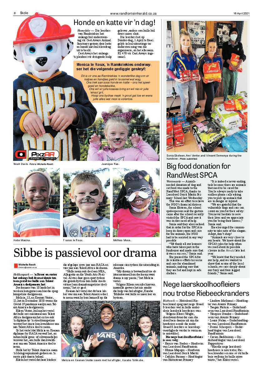 Randfontein Herald 16 April 2021 page 8