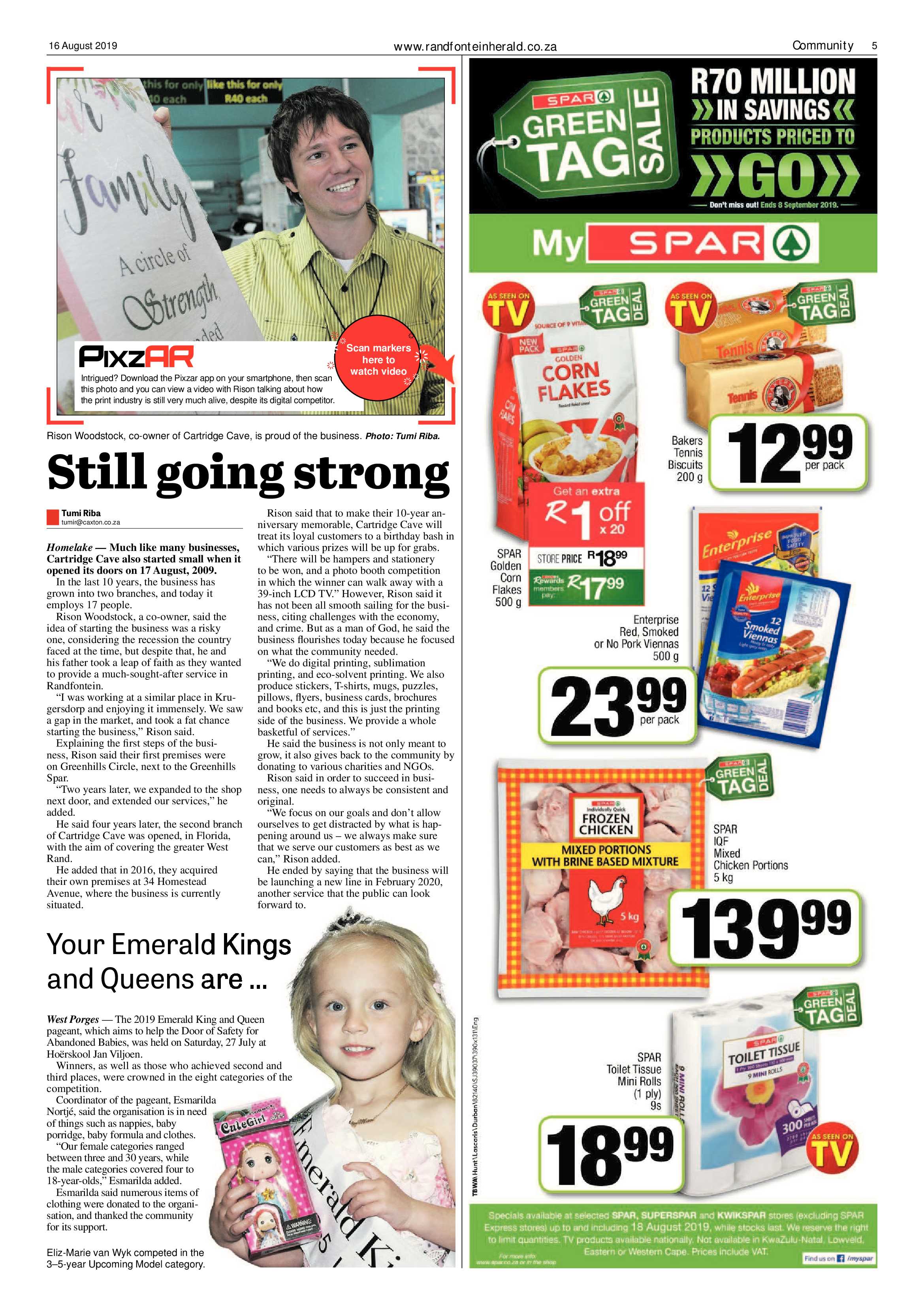 Randfontein Herald 16 August 2019 page 5