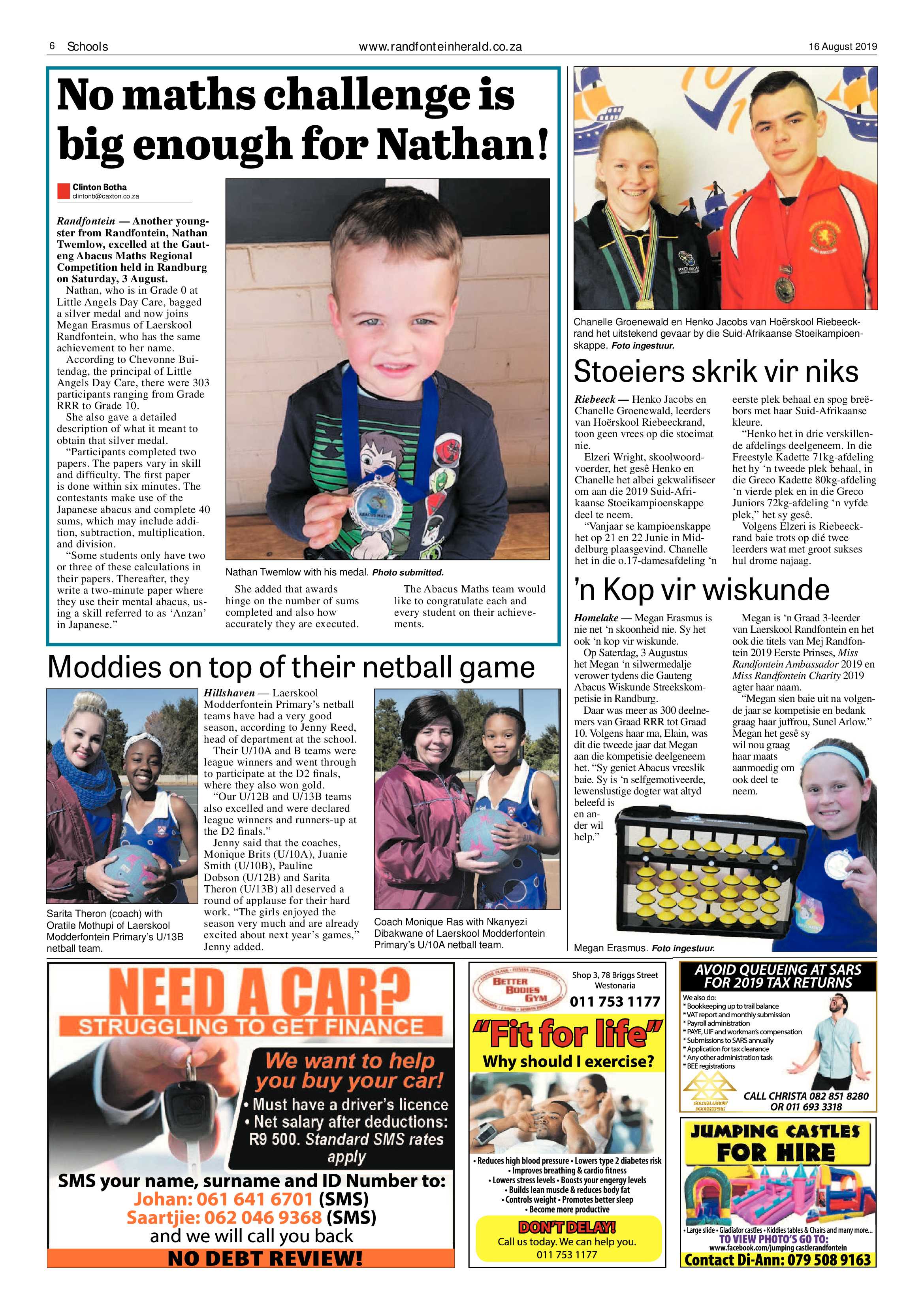 Randfontein Herald 16 August 2019 page 6
