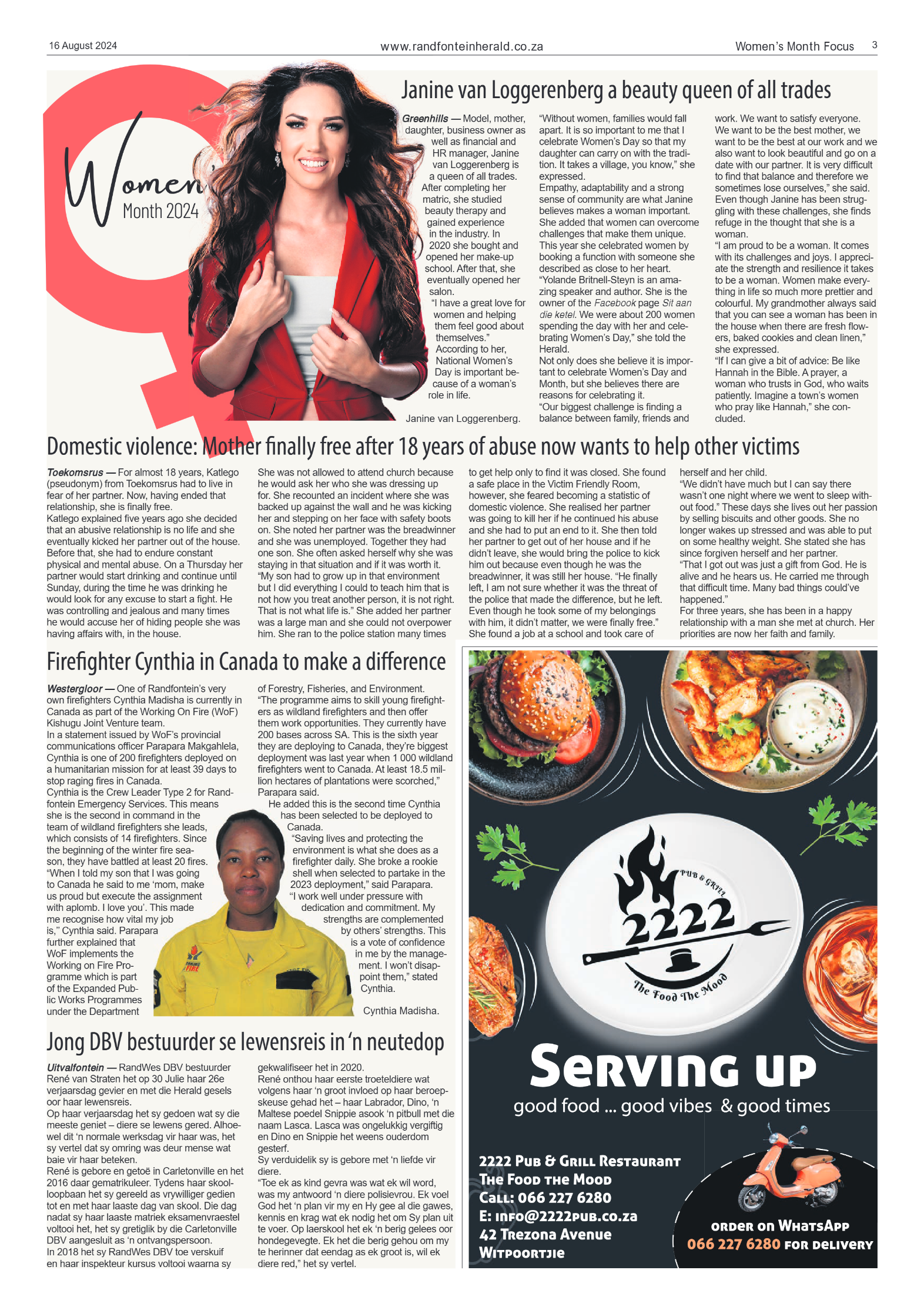 Randfontein Herald 16 August 2024 page 3