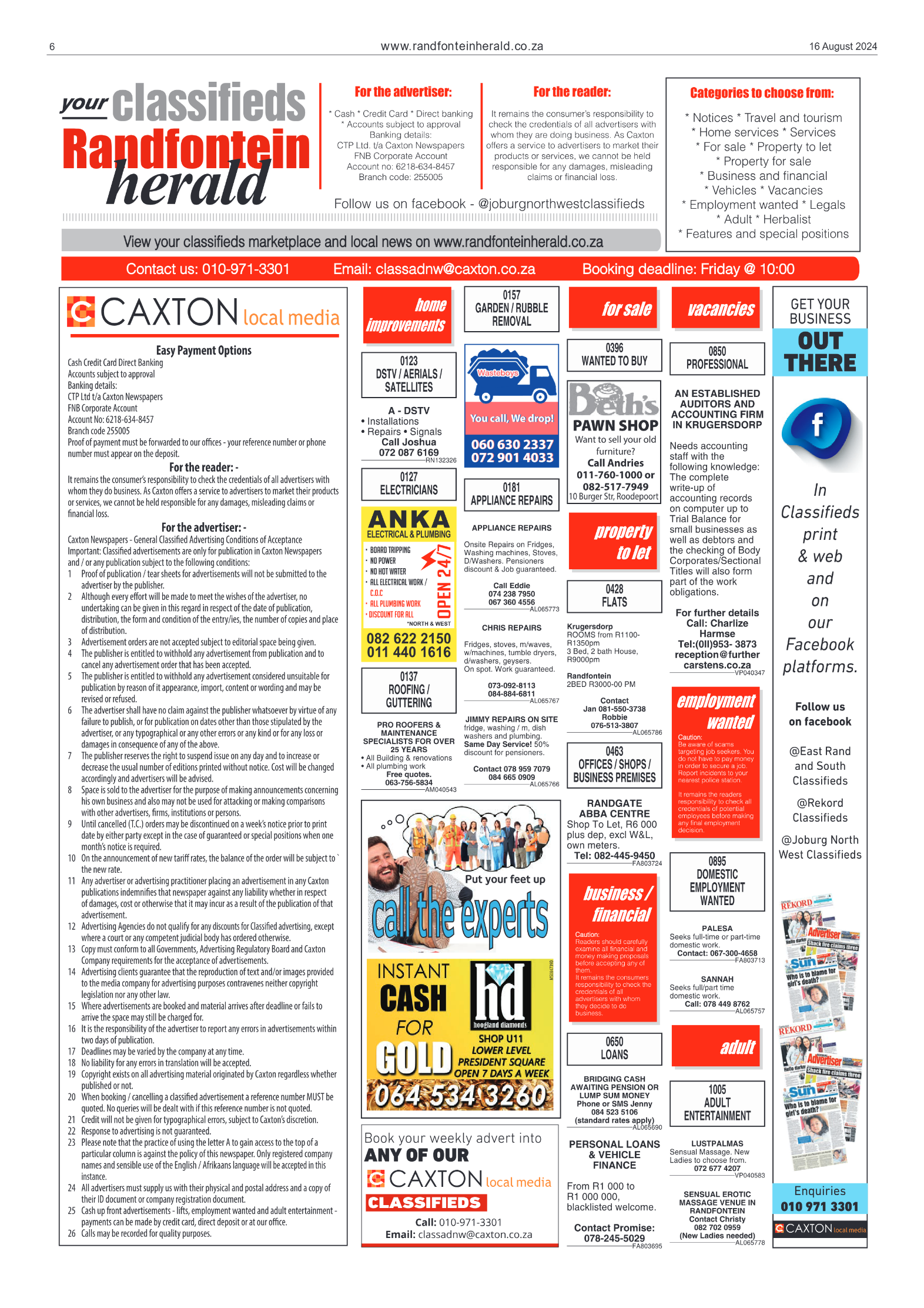 Randfontein Herald 16 August 2024 page 6