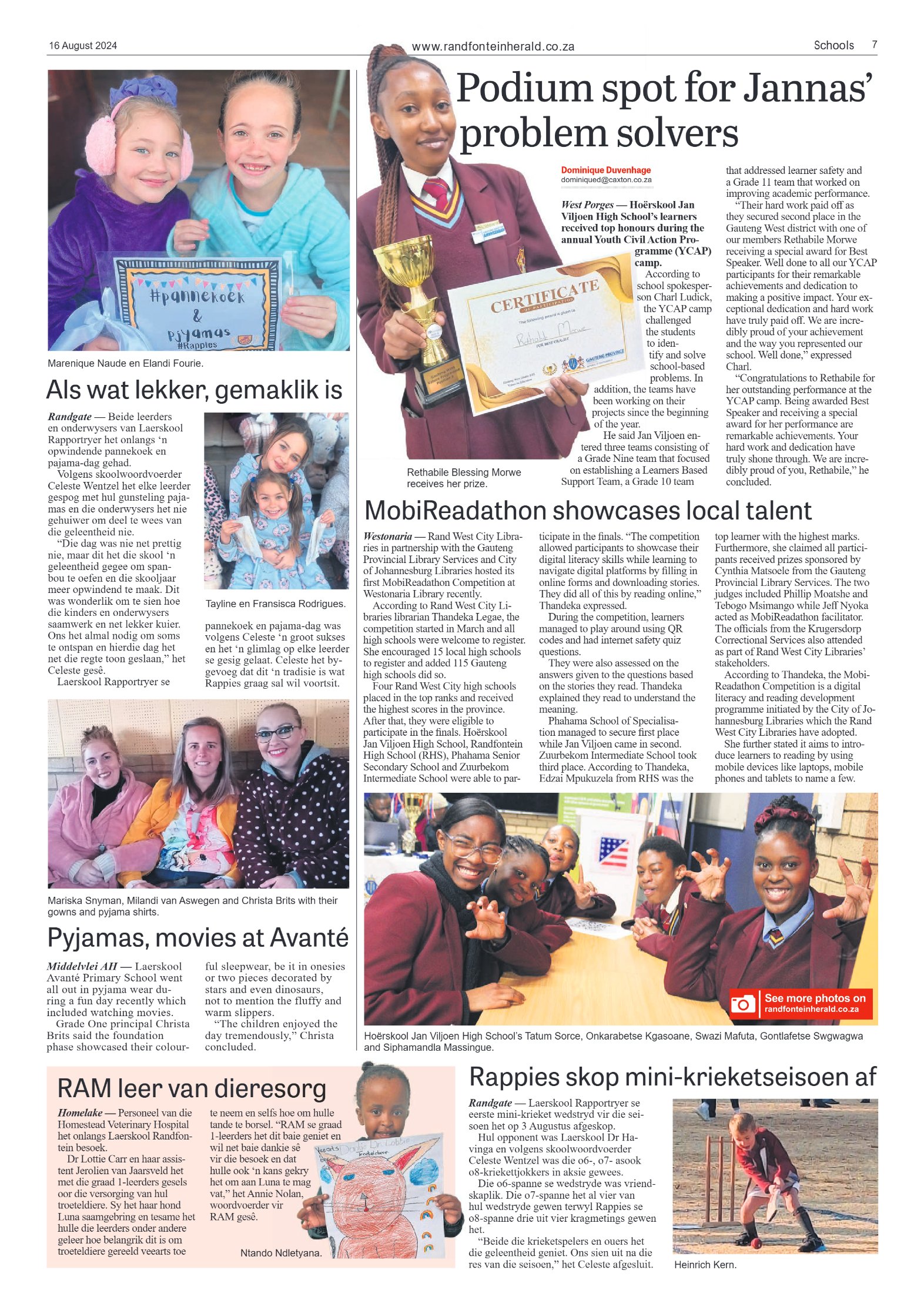 Randfontein Herald 16 August 2024 page 7