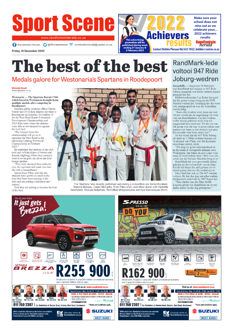 Randfontein Herald 16 December 2022 page 12
