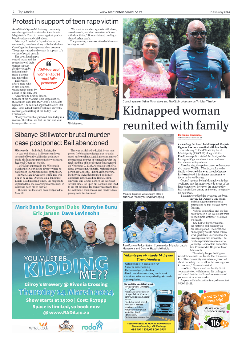Randfontein Herald 16 February 2024 page 2