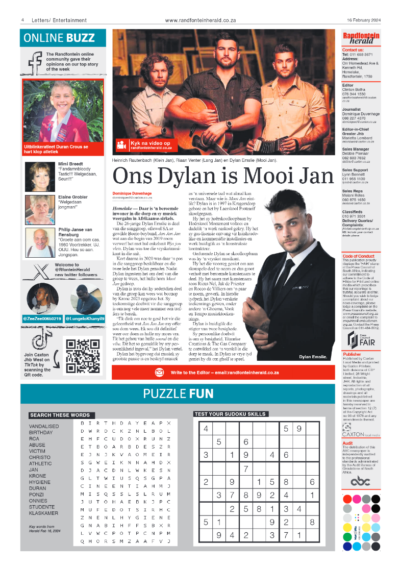 Randfontein Herald 16 February 2024 page 4