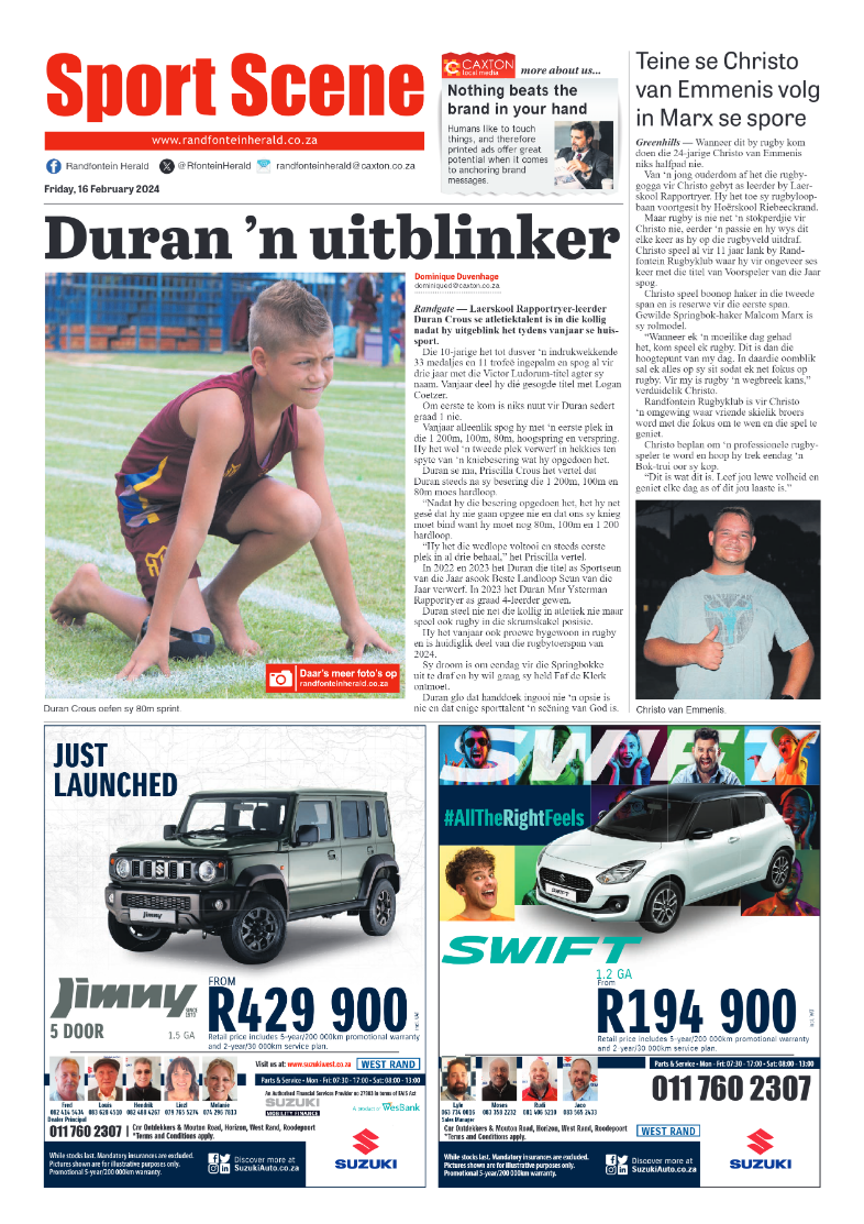 Randfontein Herald 16 February 2024 page 8