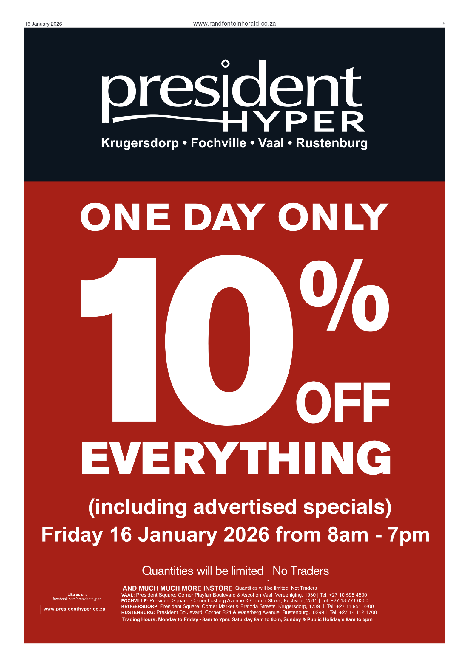 Randfontein Herald 16 January 2026 page 5