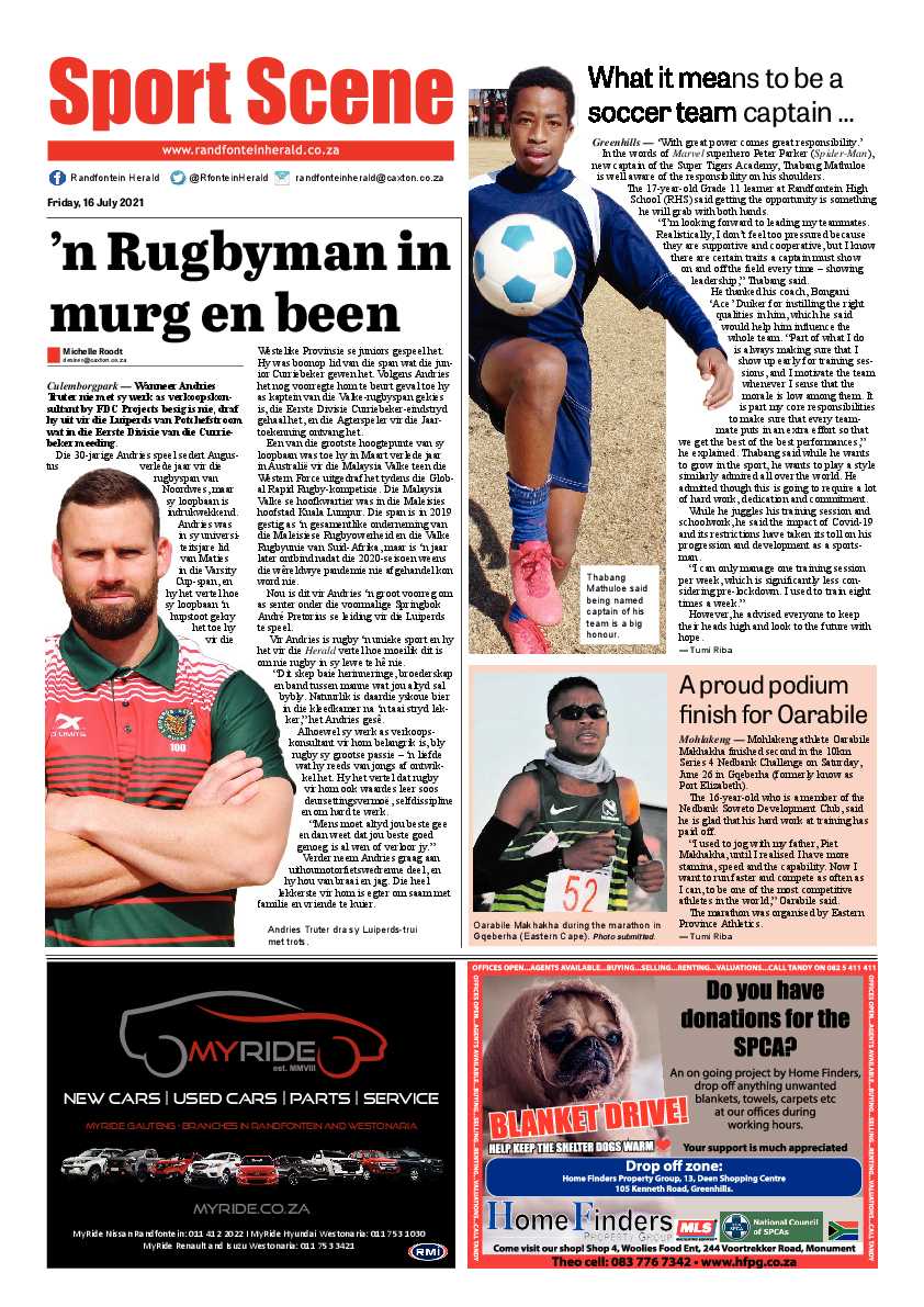 Randfontein Herald 16 July 2021 page 8