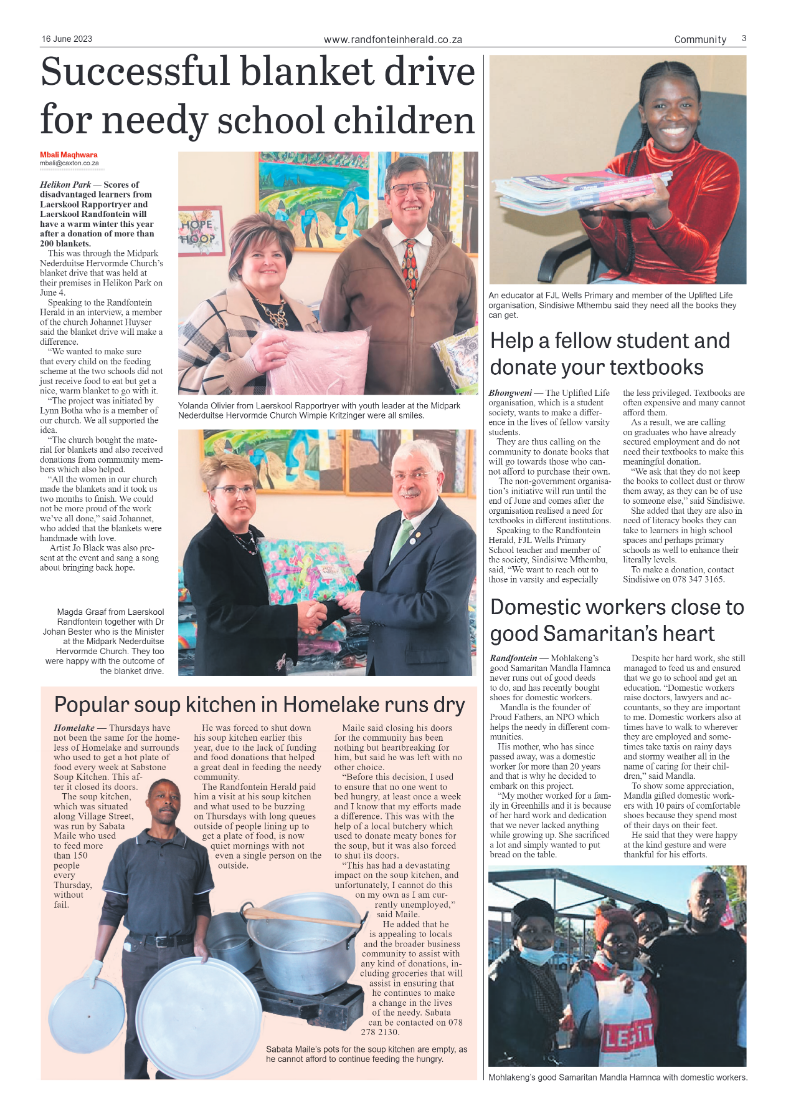 Randfontein Herald 16 June 2023 page 3