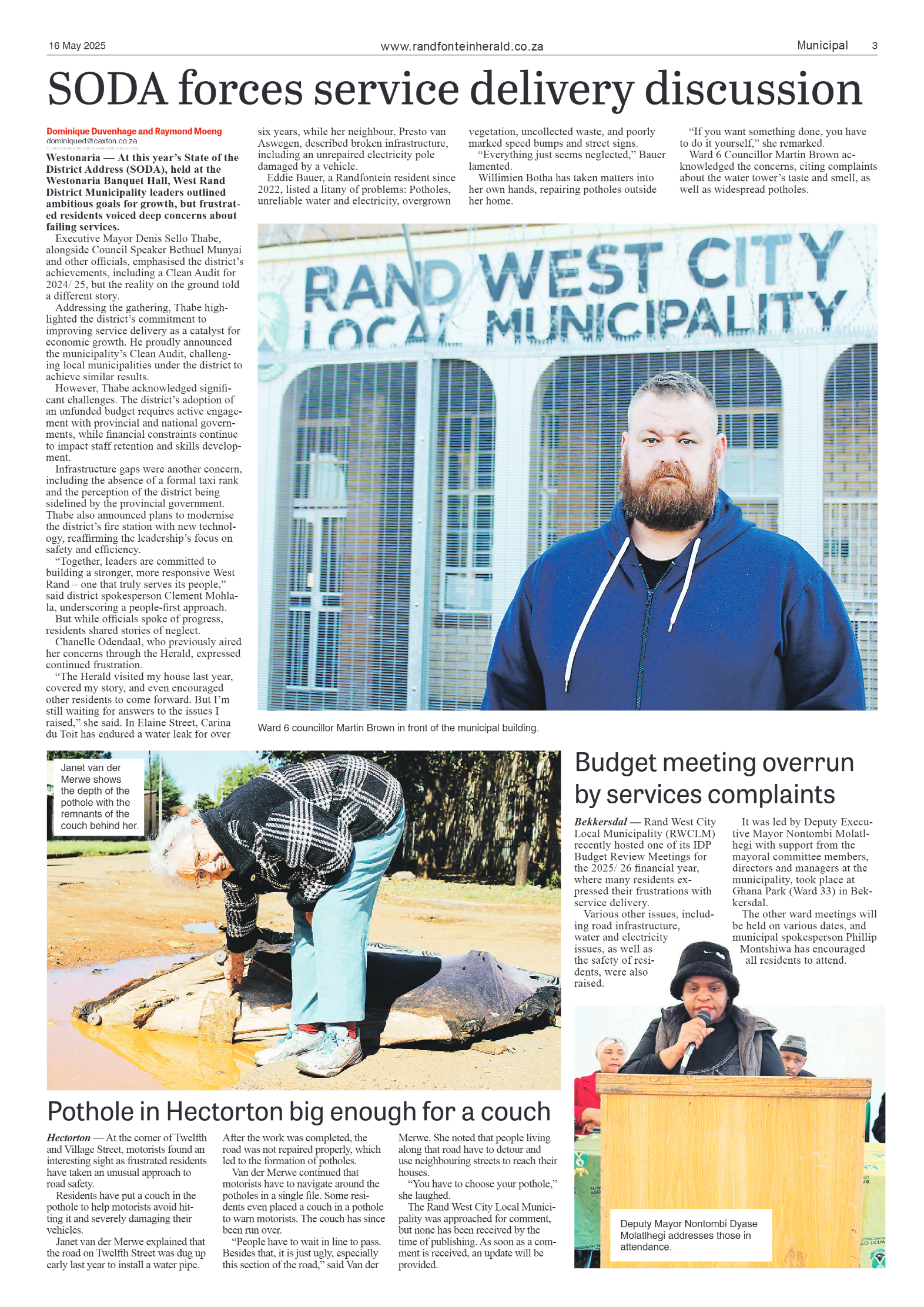 Randfontein Herald 16 May 2025 page 3