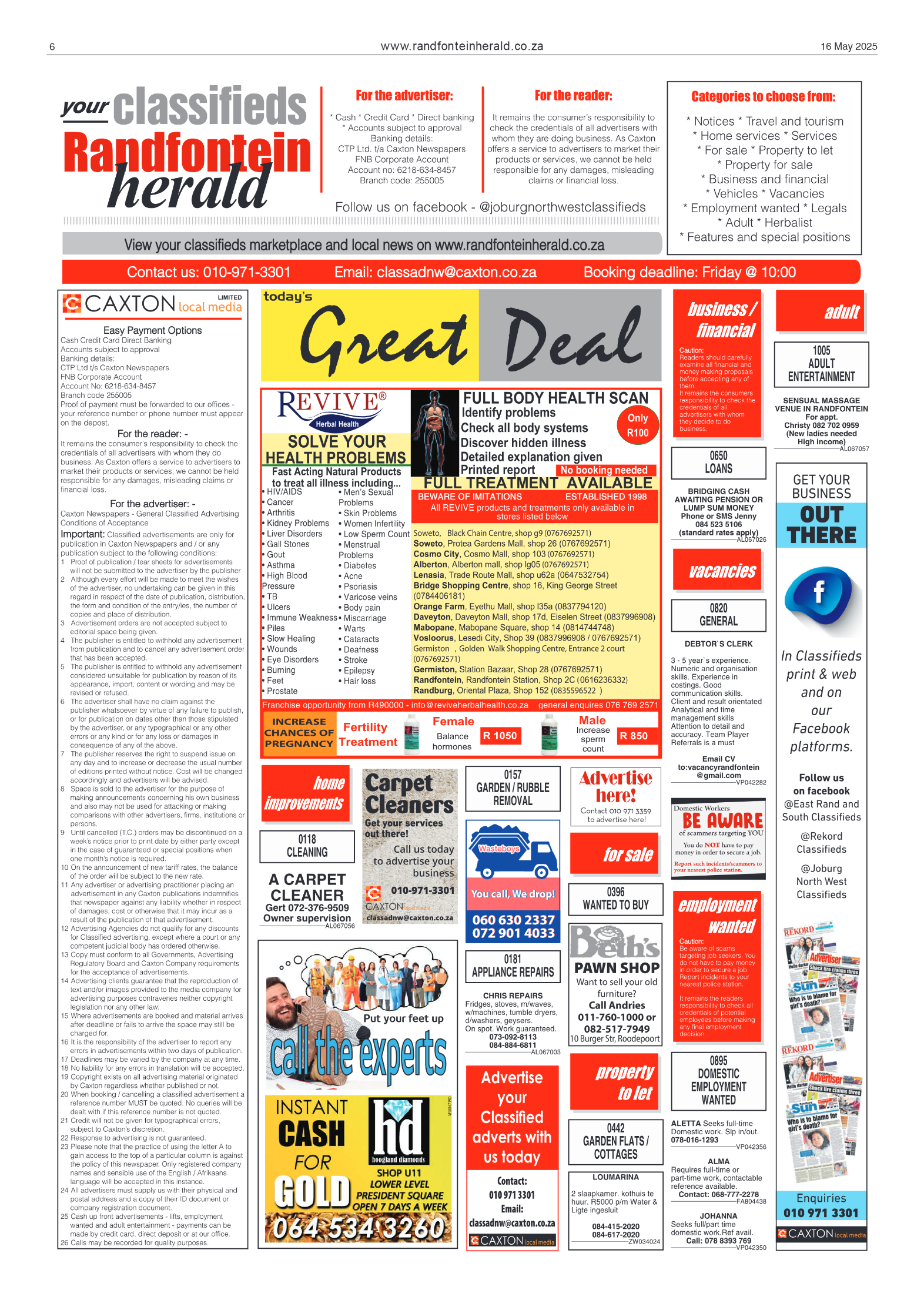 Randfontein Herald 16 May 2025 page 6