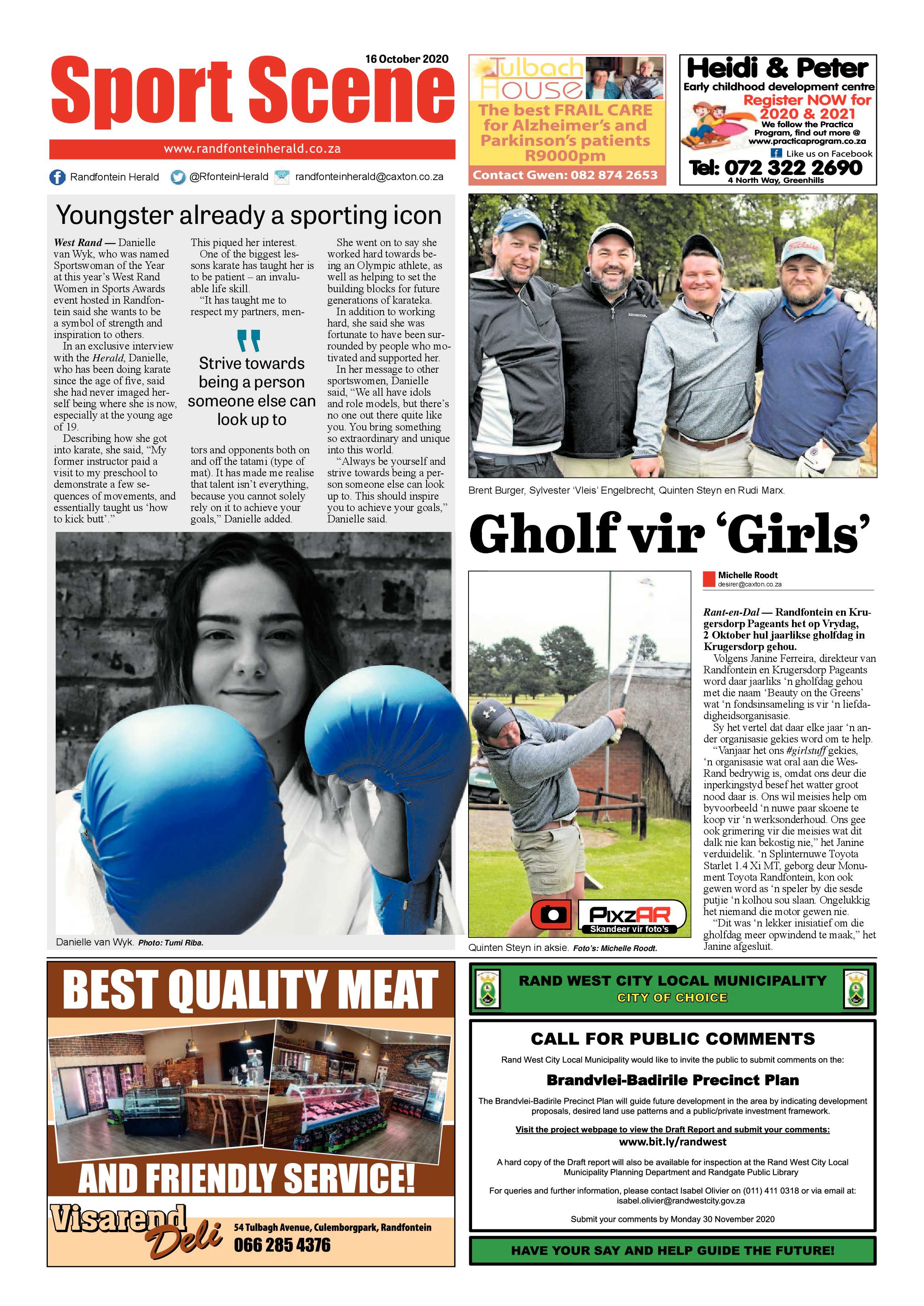 Randfontein Herald 16 October 2020 page 12