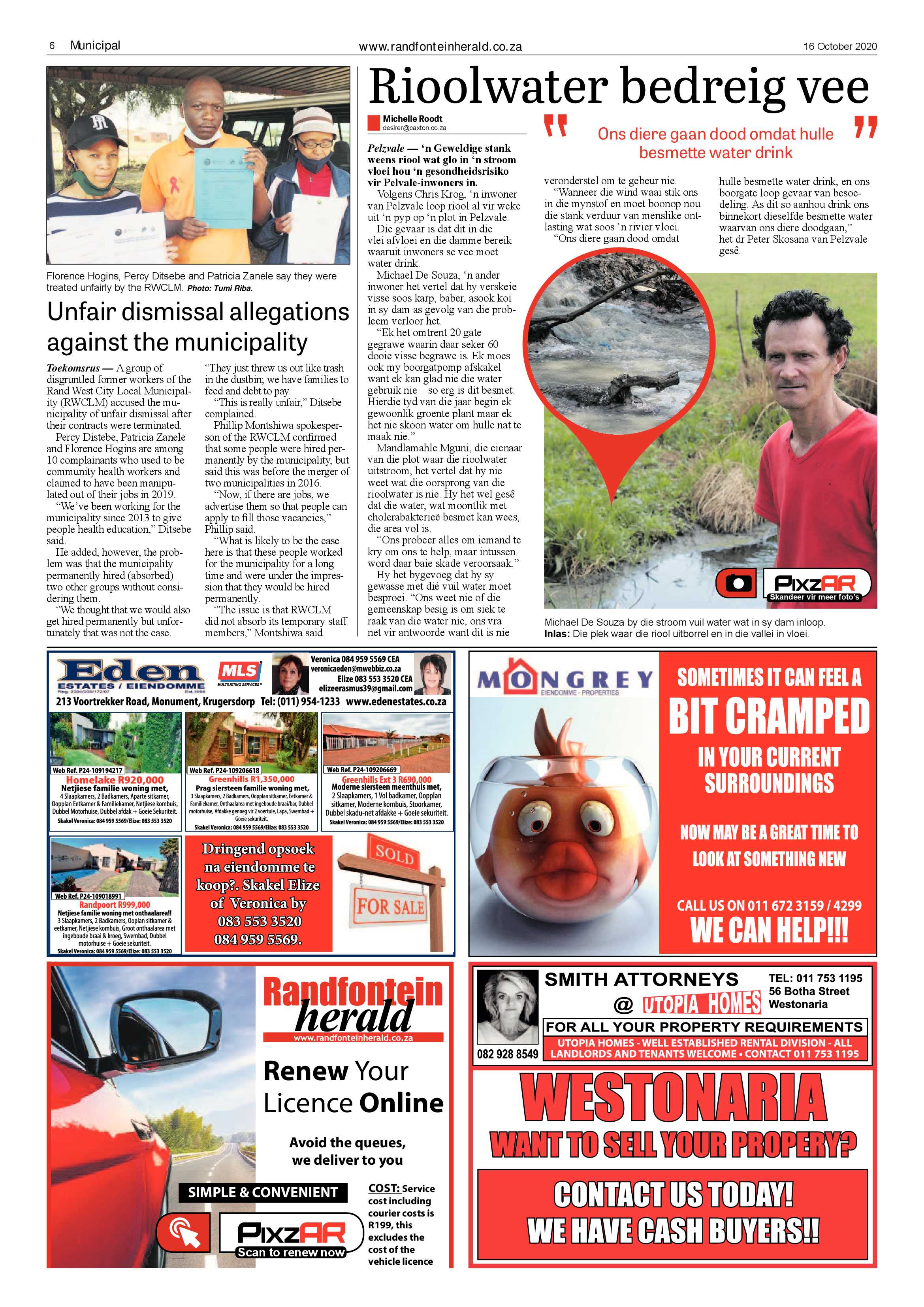 Randfontein Herald 16 October 2020 page 6