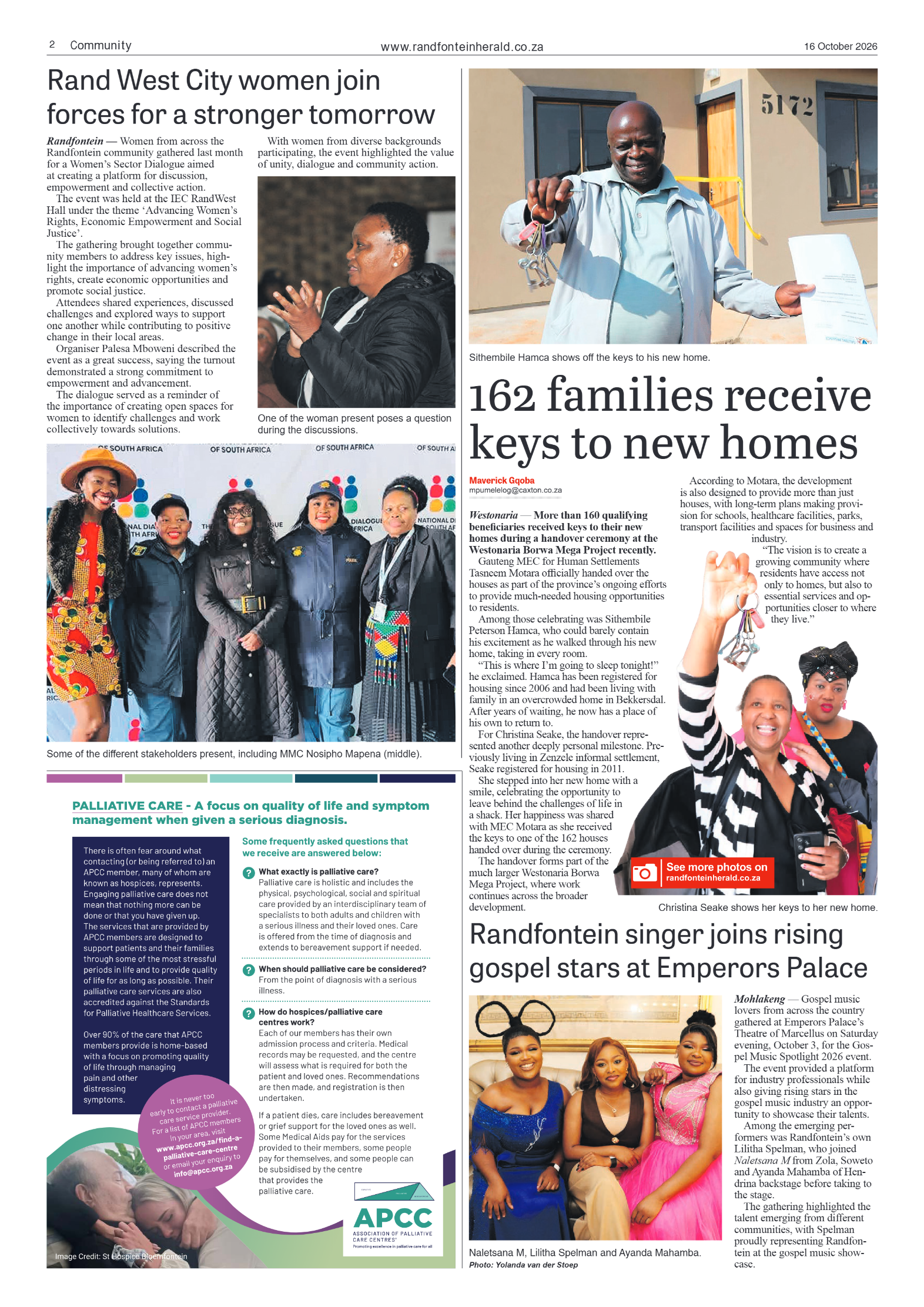 Randfontein Herald 16 October 2026 page 2