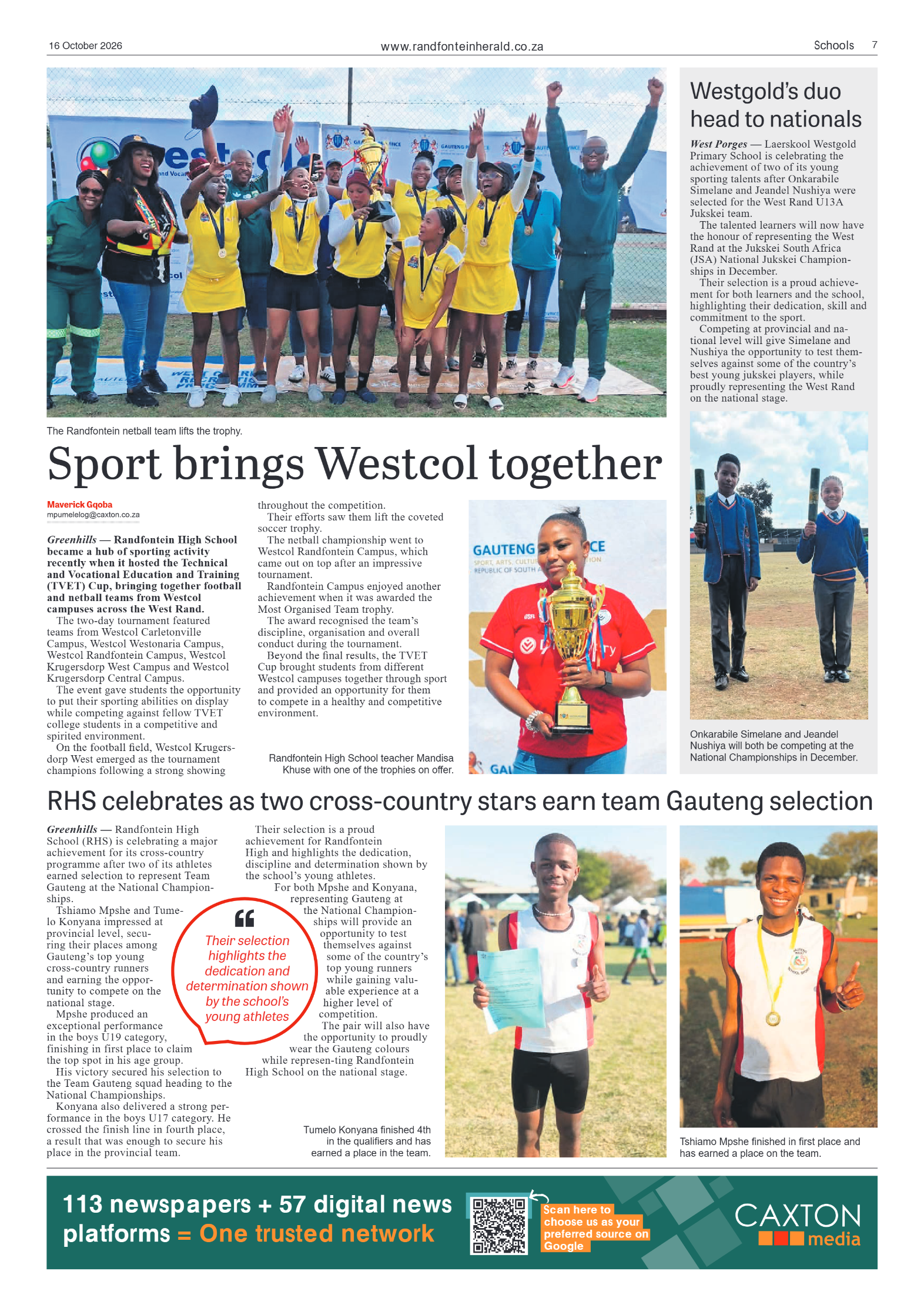 Randfontein Herald 16 October 2026 page 7