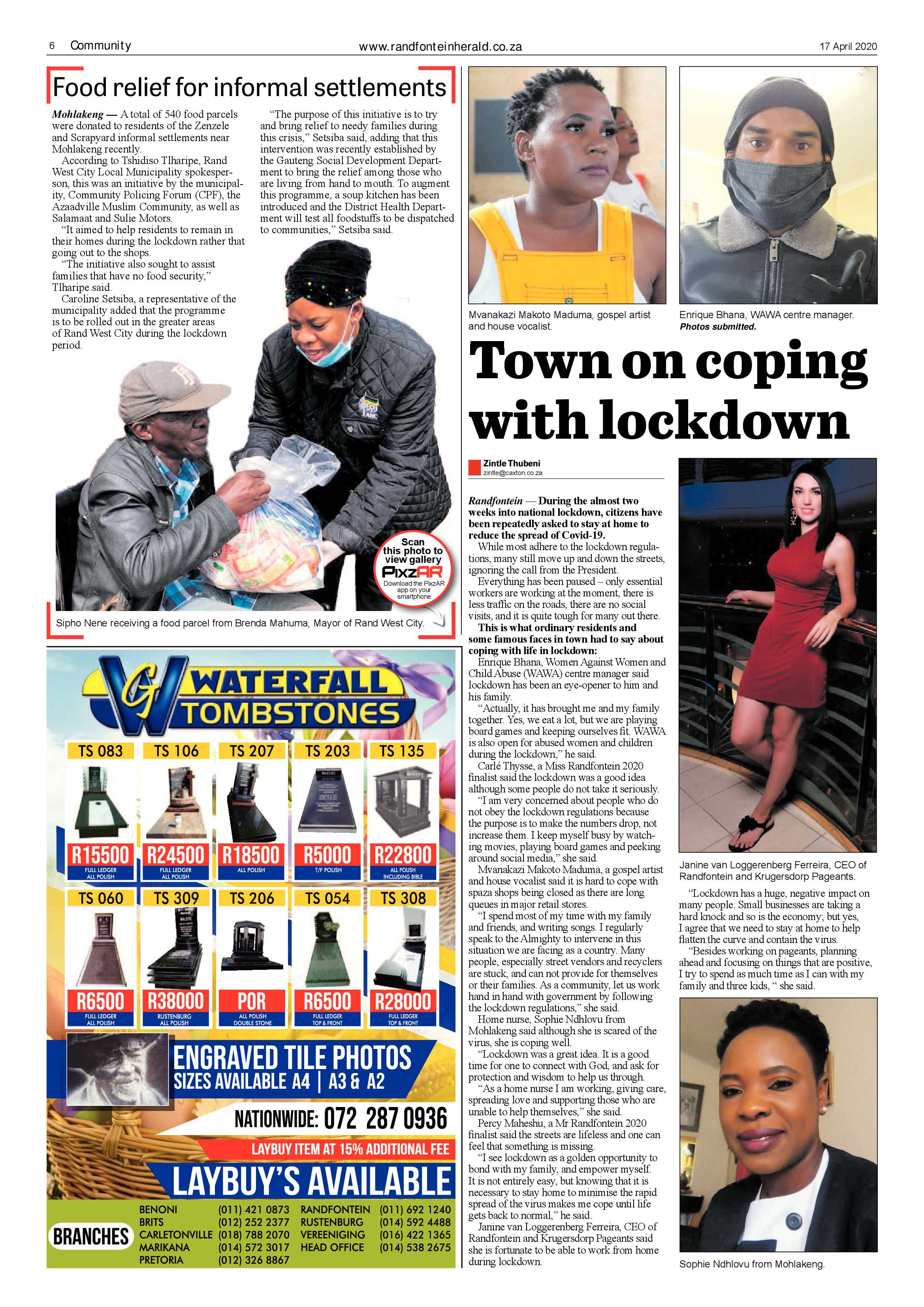 Randfontein Herald 17 April 2020 page 6