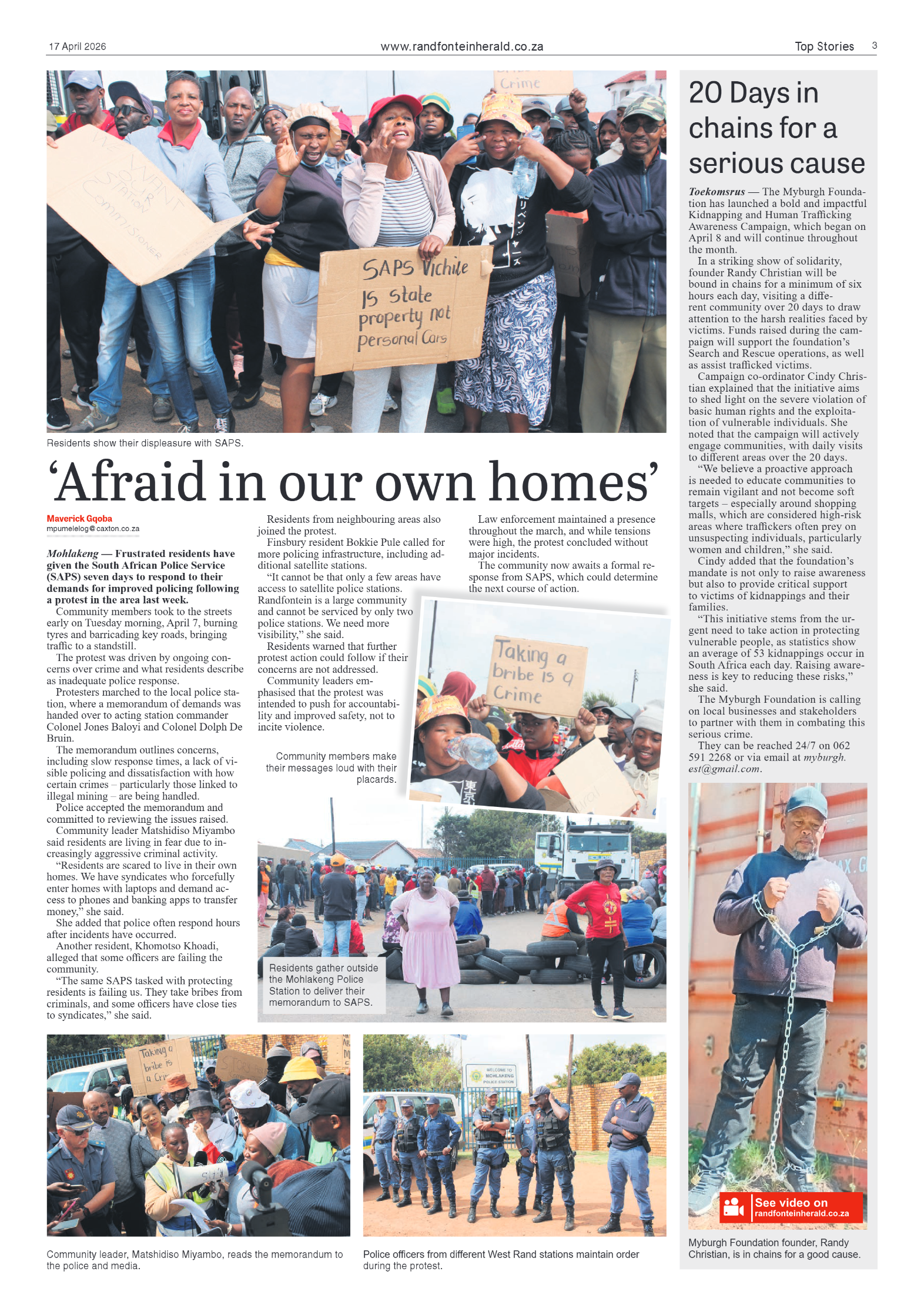 Randfontein Herald 17 April 2026 page 3