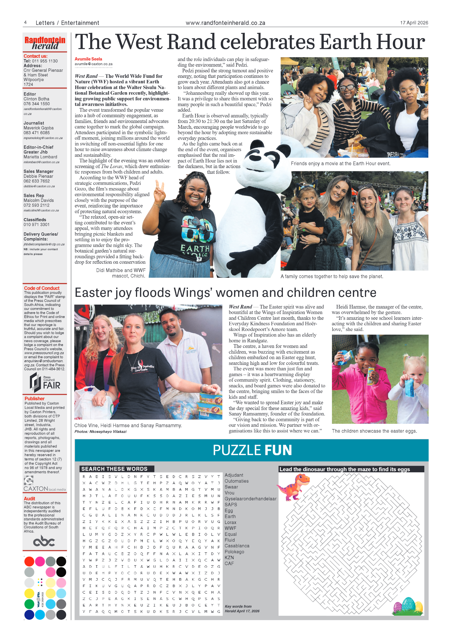 Randfontein Herald 17 April 2026 page 4