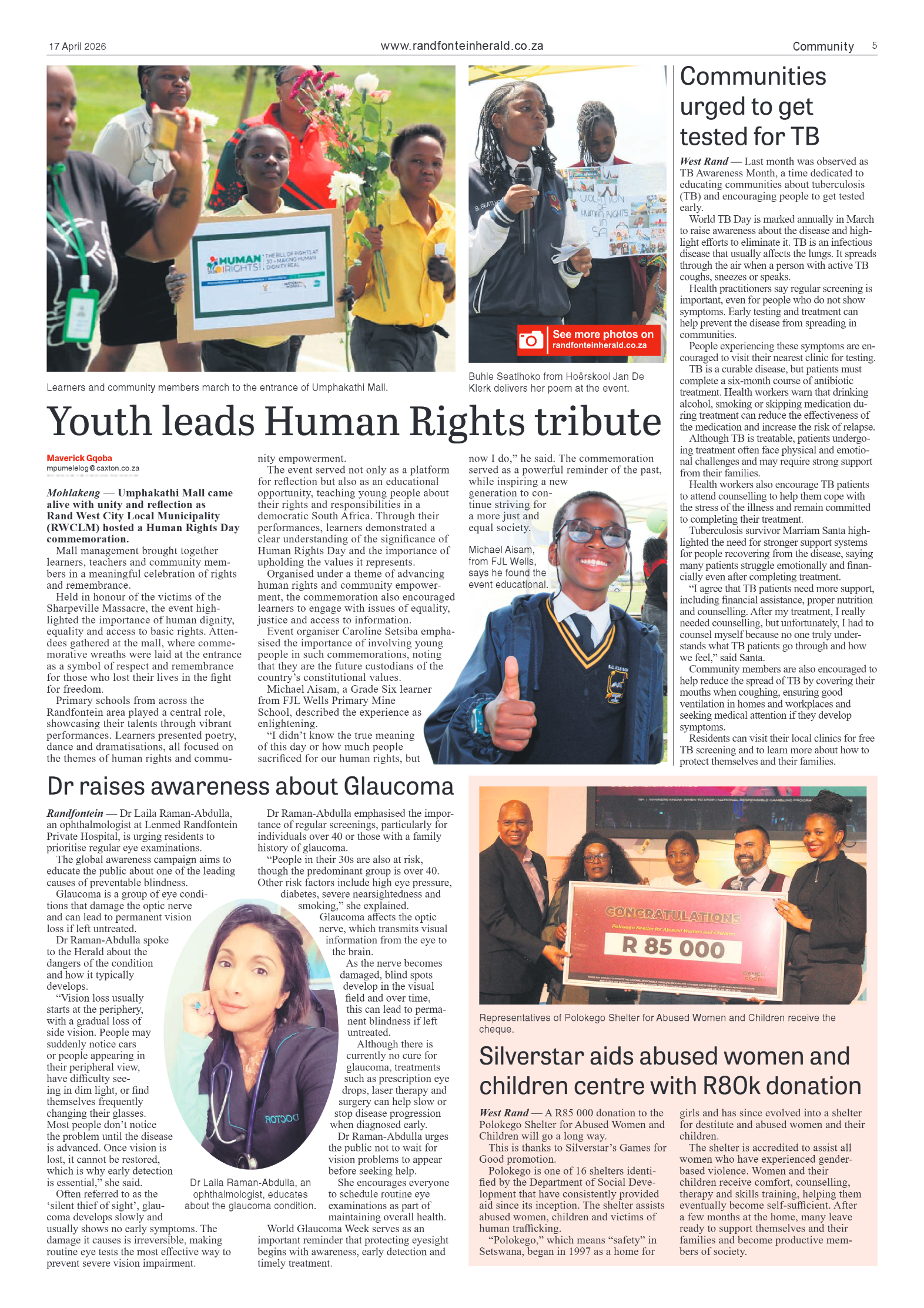 Randfontein Herald 17 April 2026 page 5