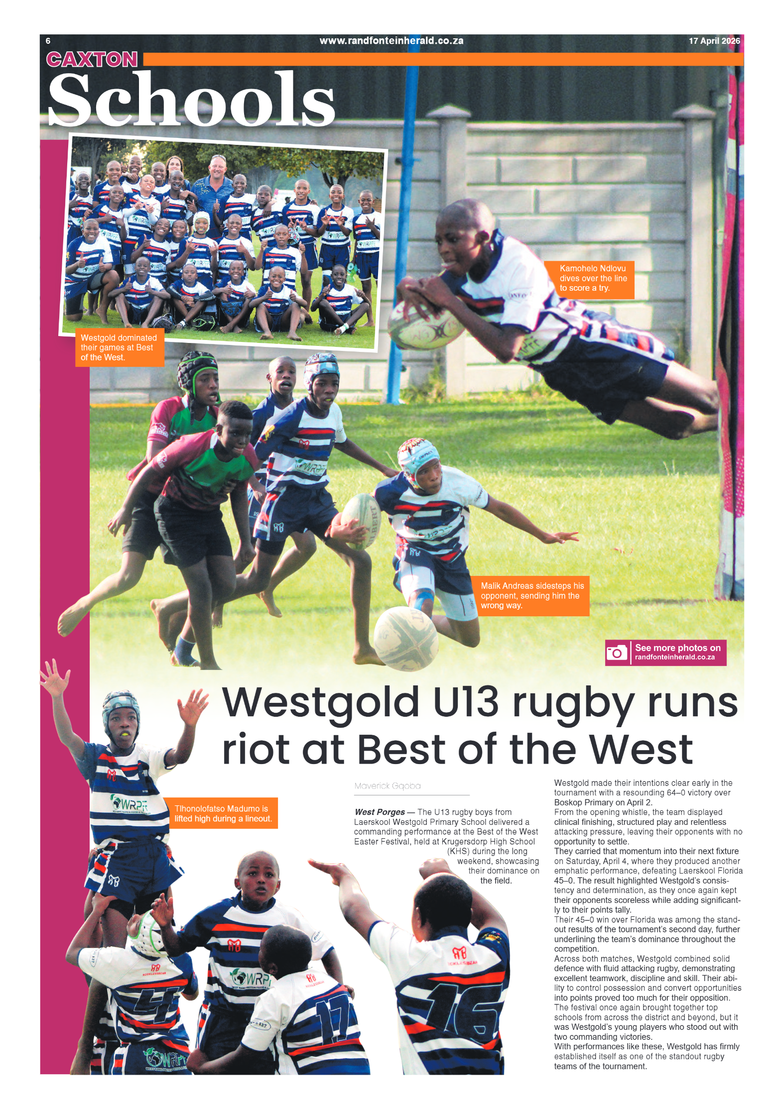 Randfontein Herald 17 April 2026 page 6