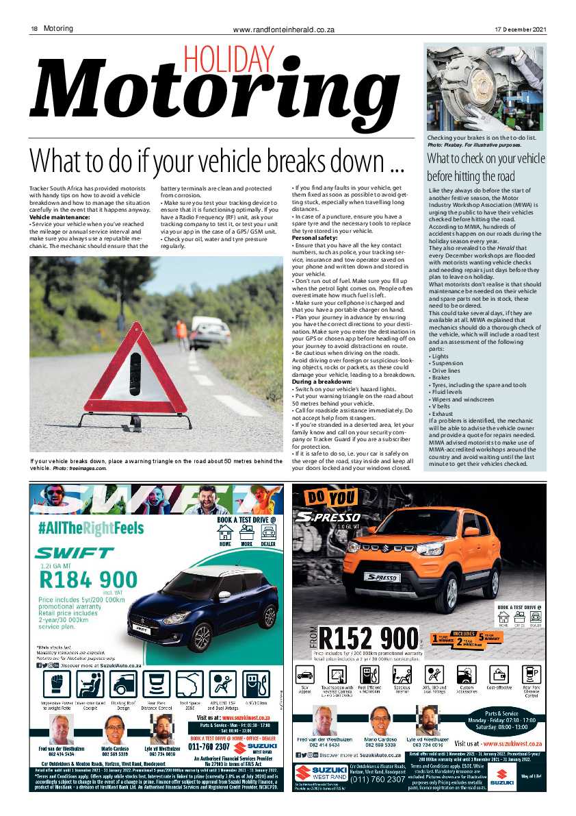 Randfontein Herald 17 December 2021 page 18