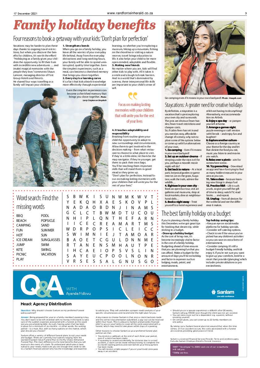 Randfontein Herald 17 December 2021 page 3