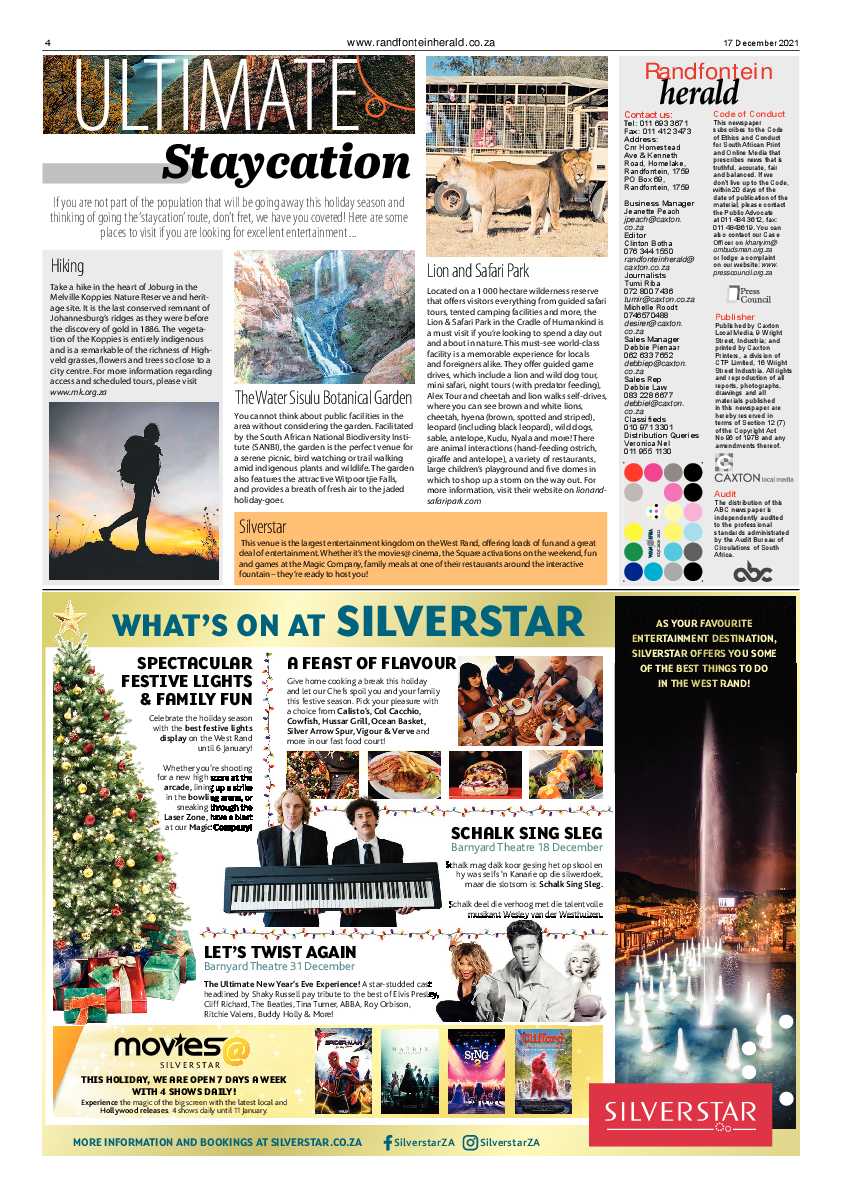 Randfontein Herald 17 December 2021 page 4