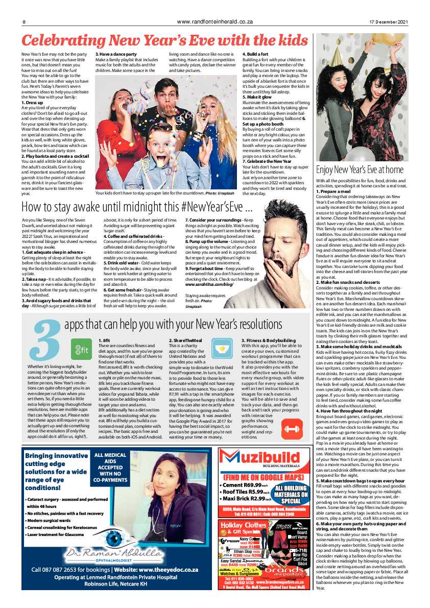Randfontein Herald 17 December 2021 page 8