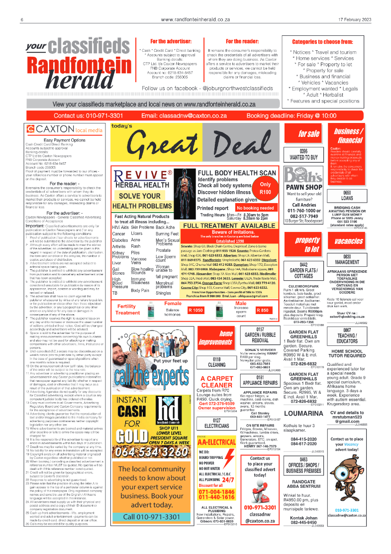 Randfontein Herald 17 February 2023 page 6
