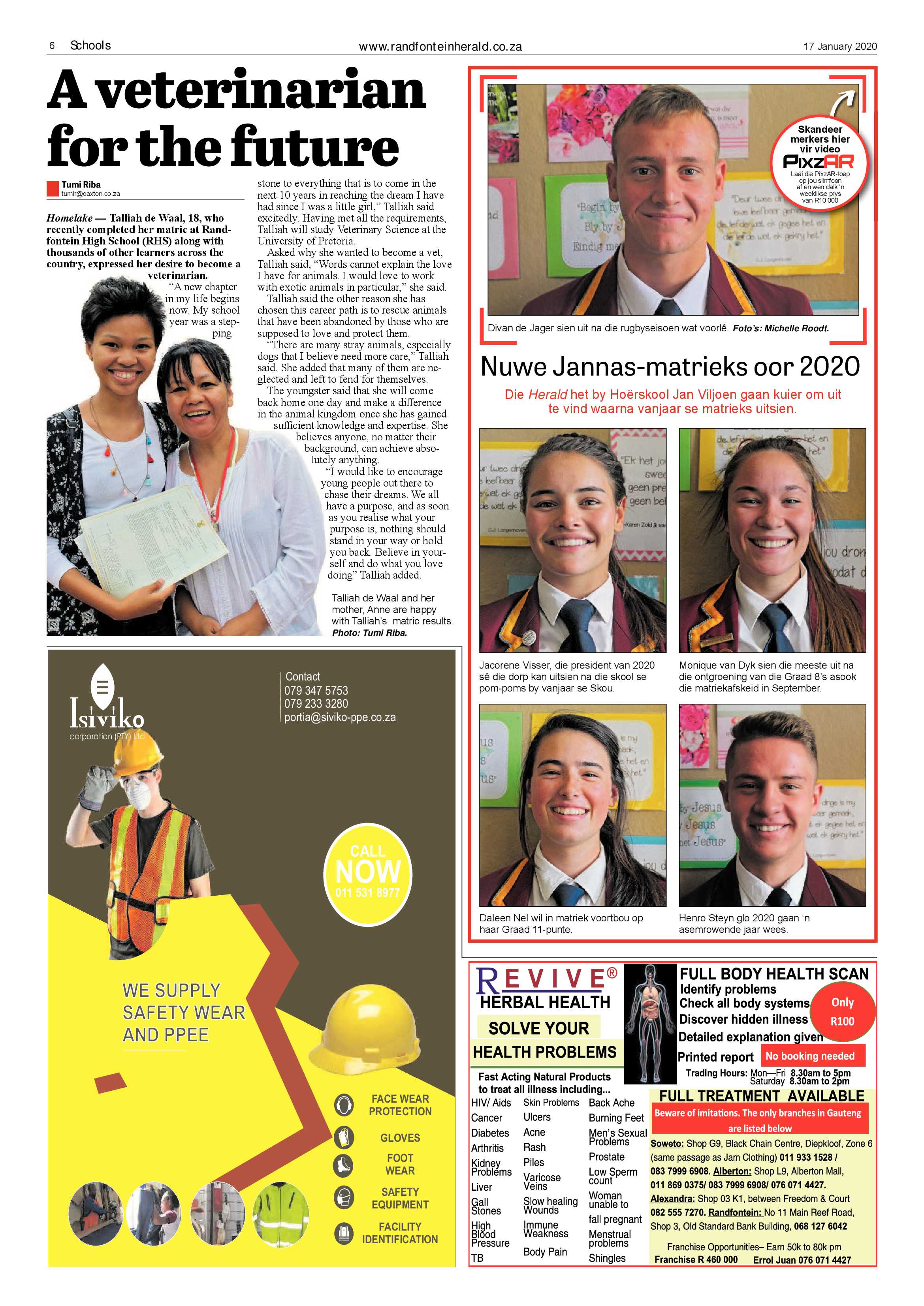 Randfontein Herald 17 January 2020 page 6