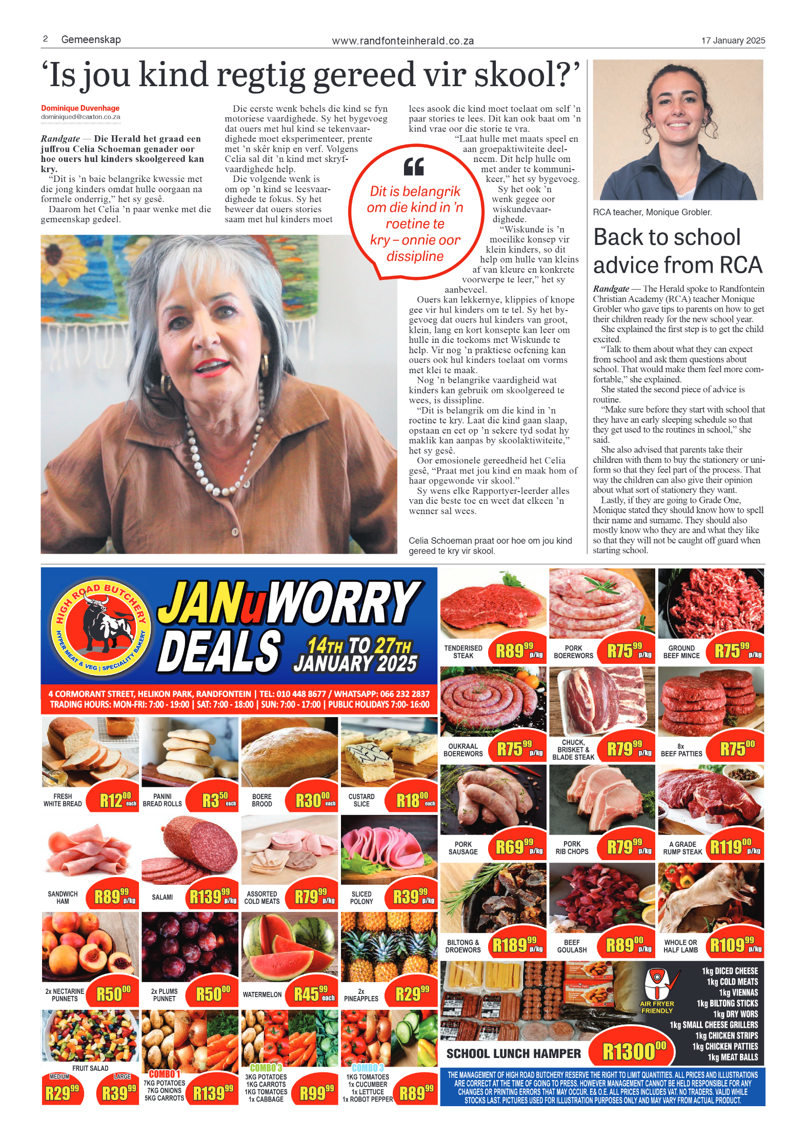 Randfontein Herald 17 January 2025 page 2