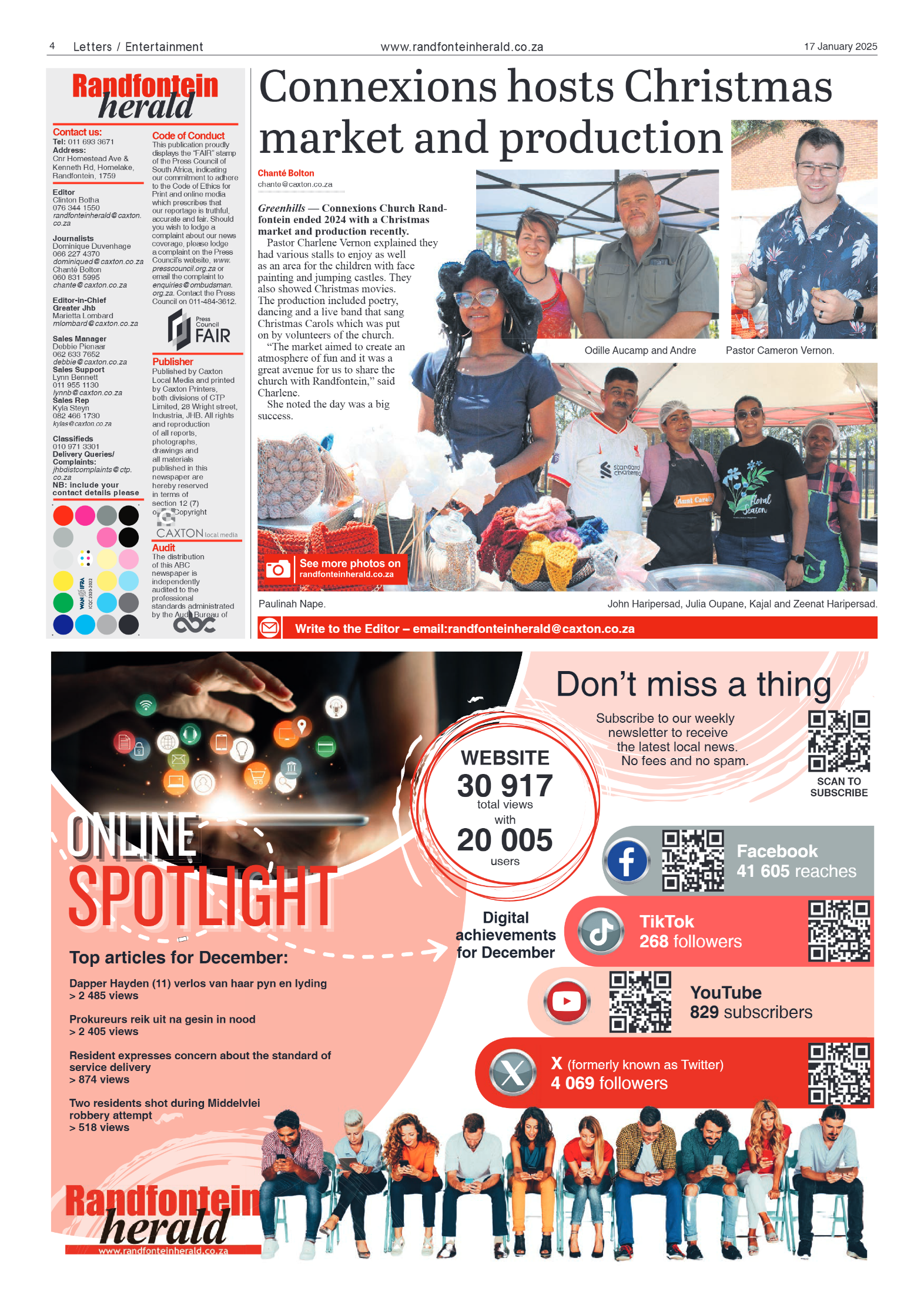 Randfontein Herald 17 January 2025 page 4