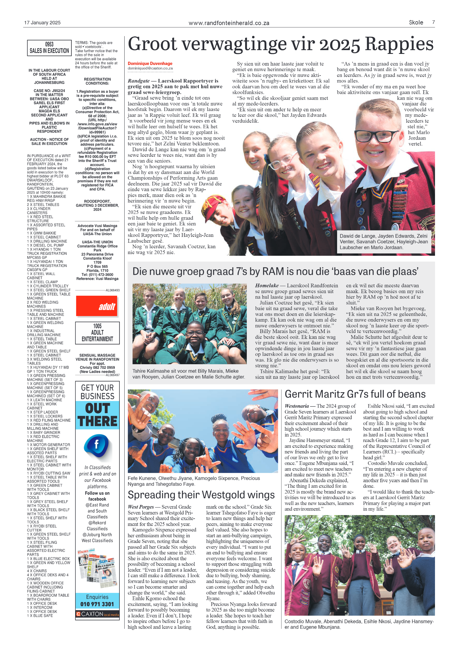 Randfontein Herald 17 January 2025 page 7