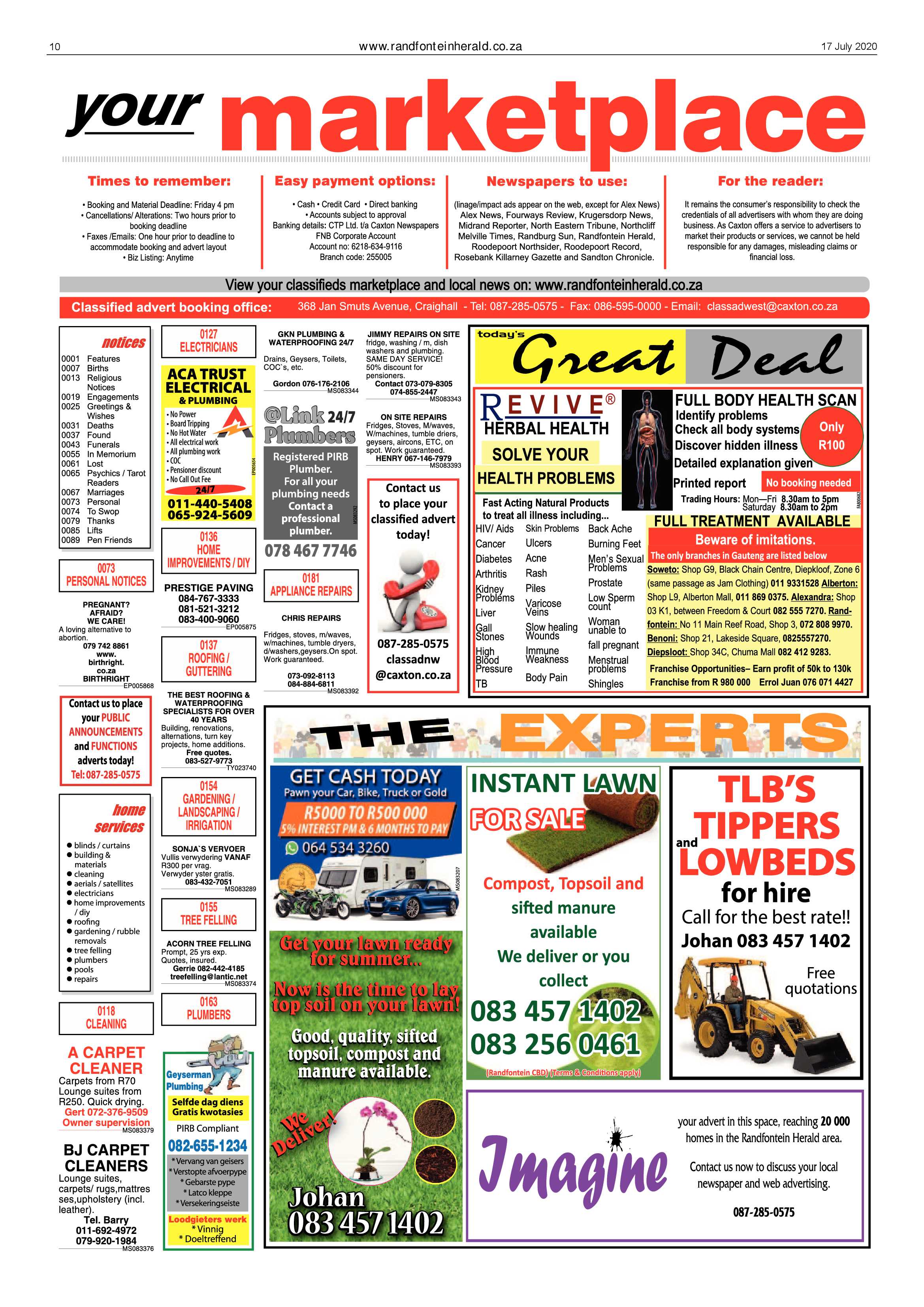 Randfontein Herald 17 July 2020 page 10