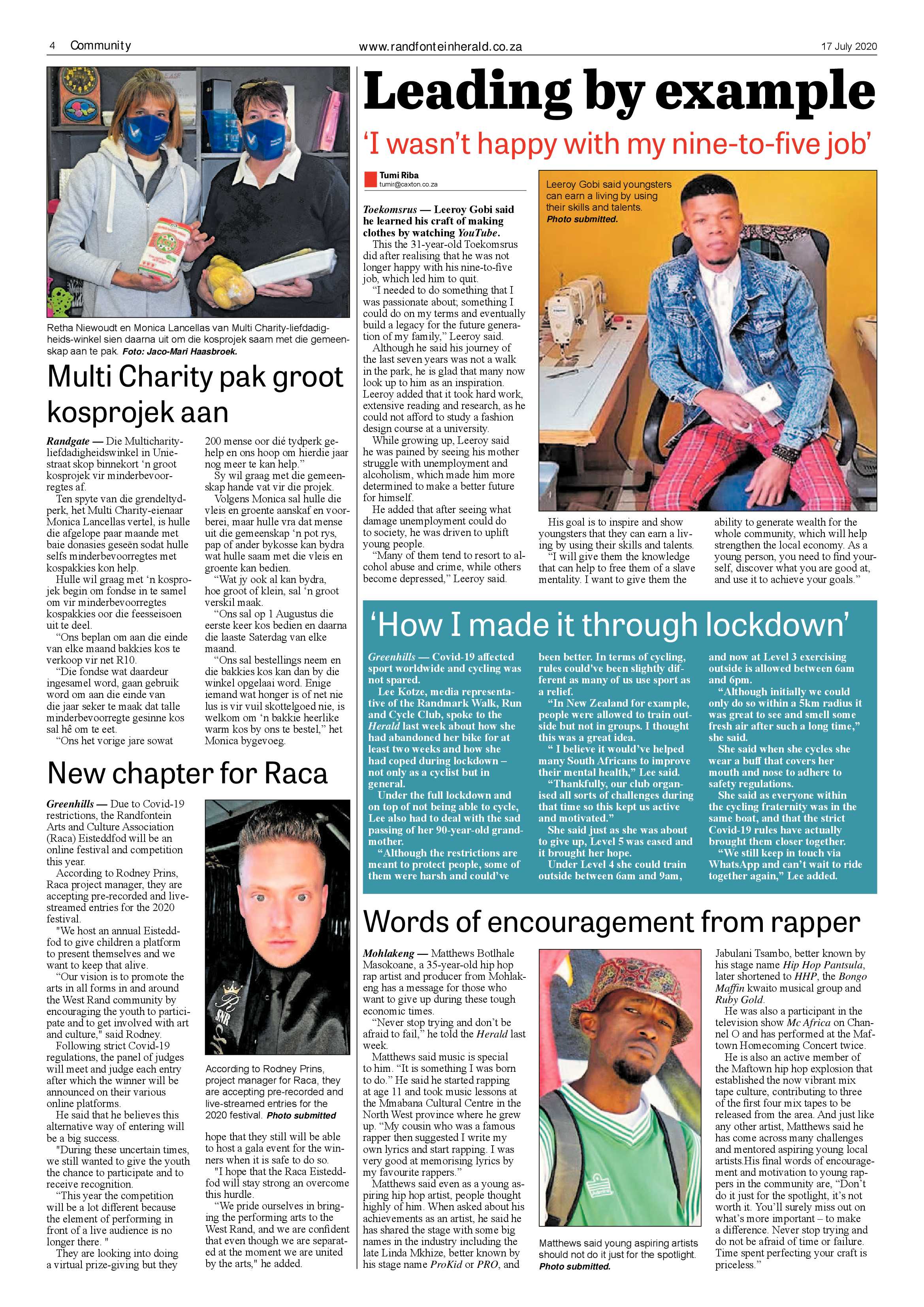 Randfontein Herald 17 July 2020 page 4