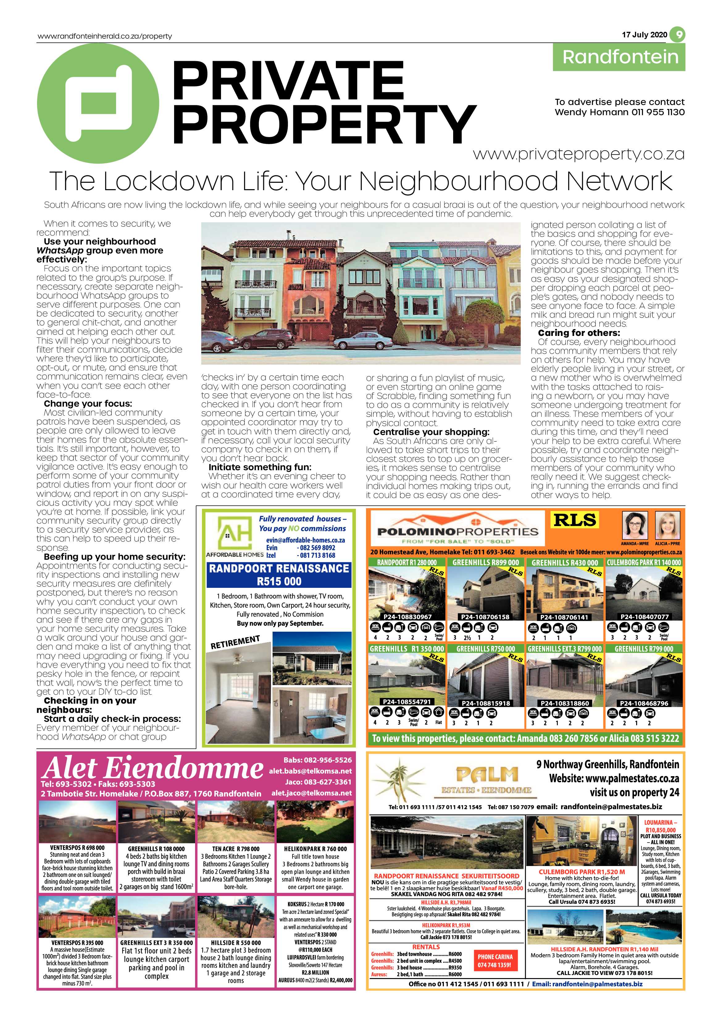 Randfontein Herald 17 July 2020 page 9