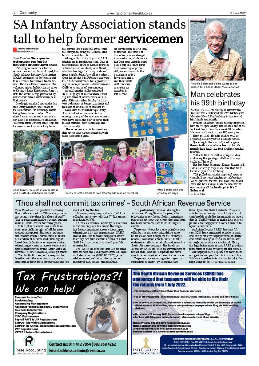 Randfontein Herald 17 June 2022 page 2