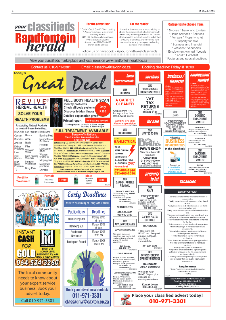 Randfontein Herald 17 March 2023 page 6