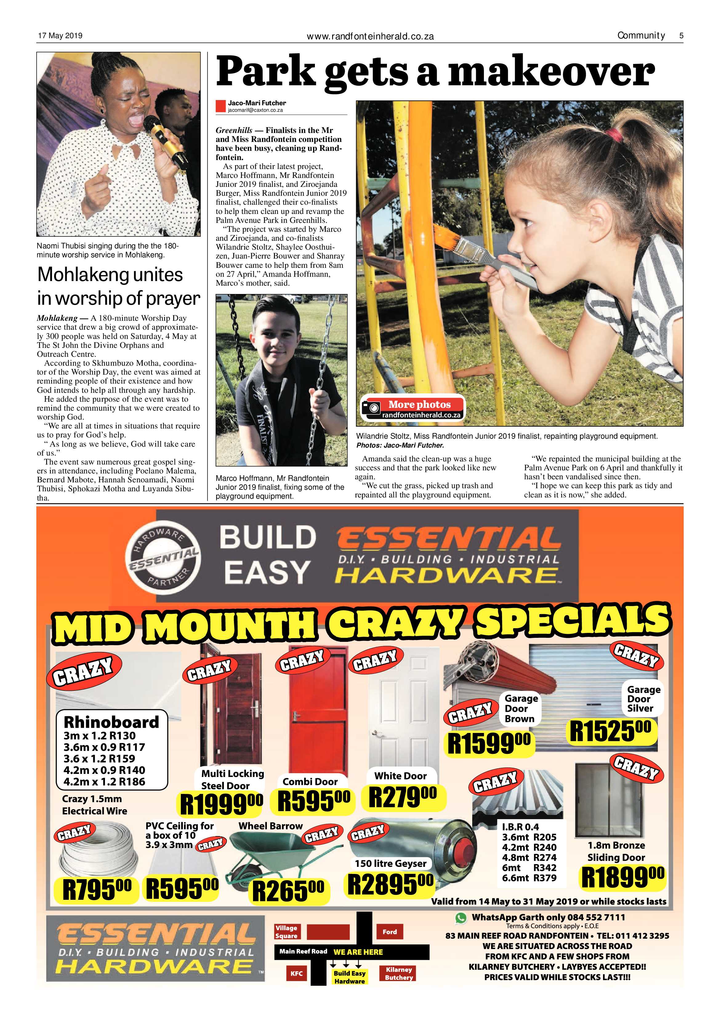 Randfontein Herald 17 May 2019 page 5