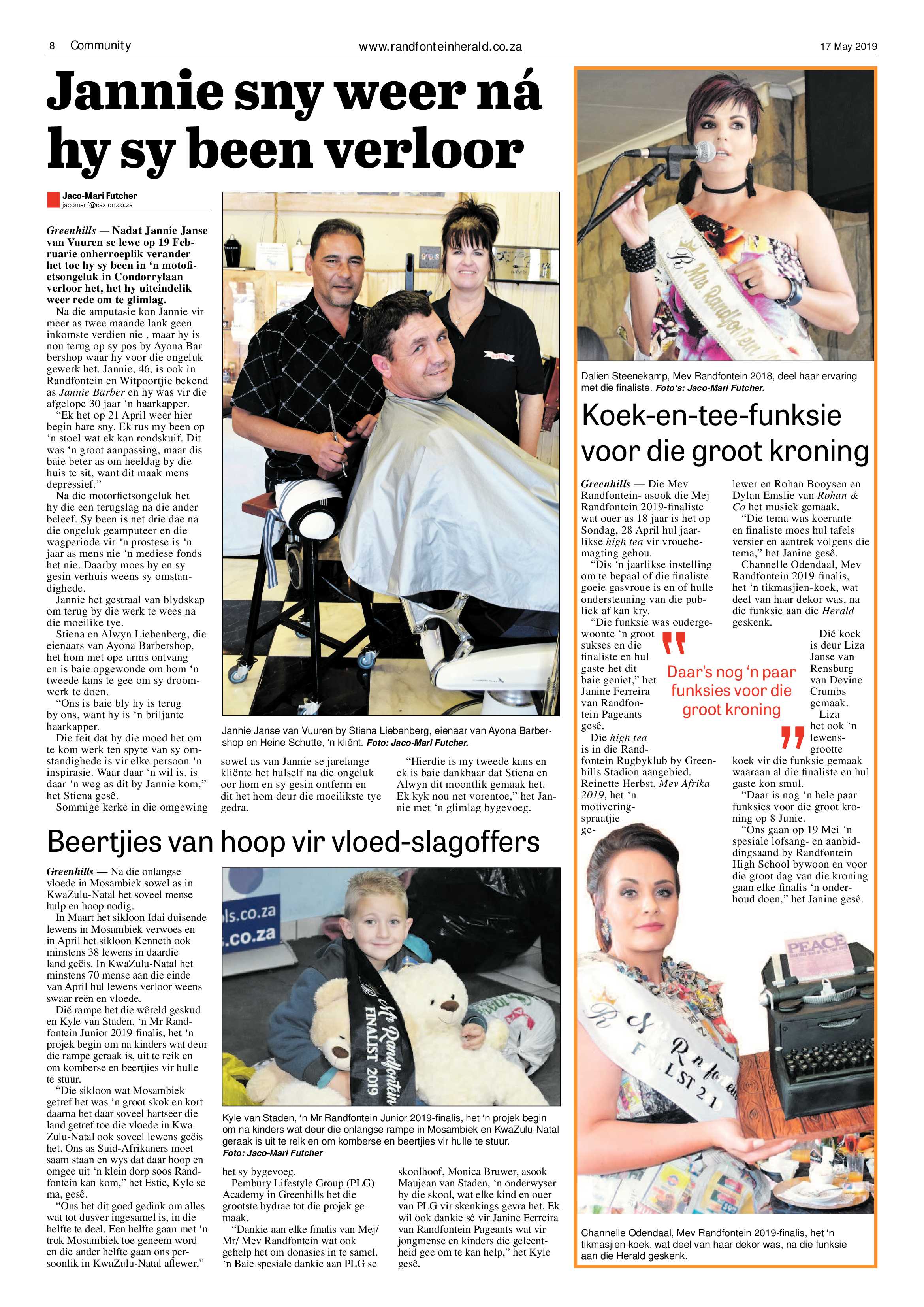 Randfontein Herald 17 May 2019 page 8