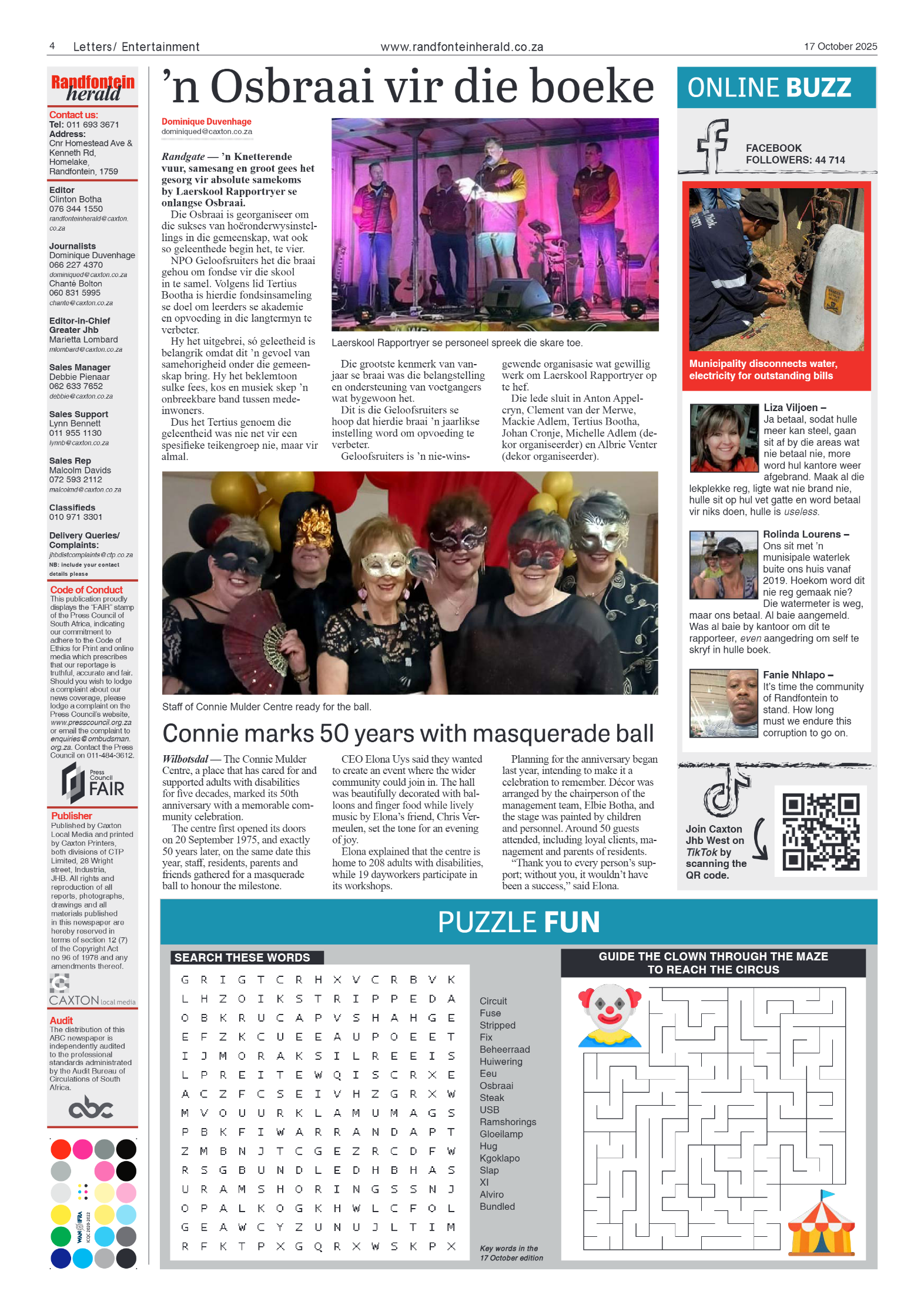 Randfontein Herald 17 October 2025 page 4