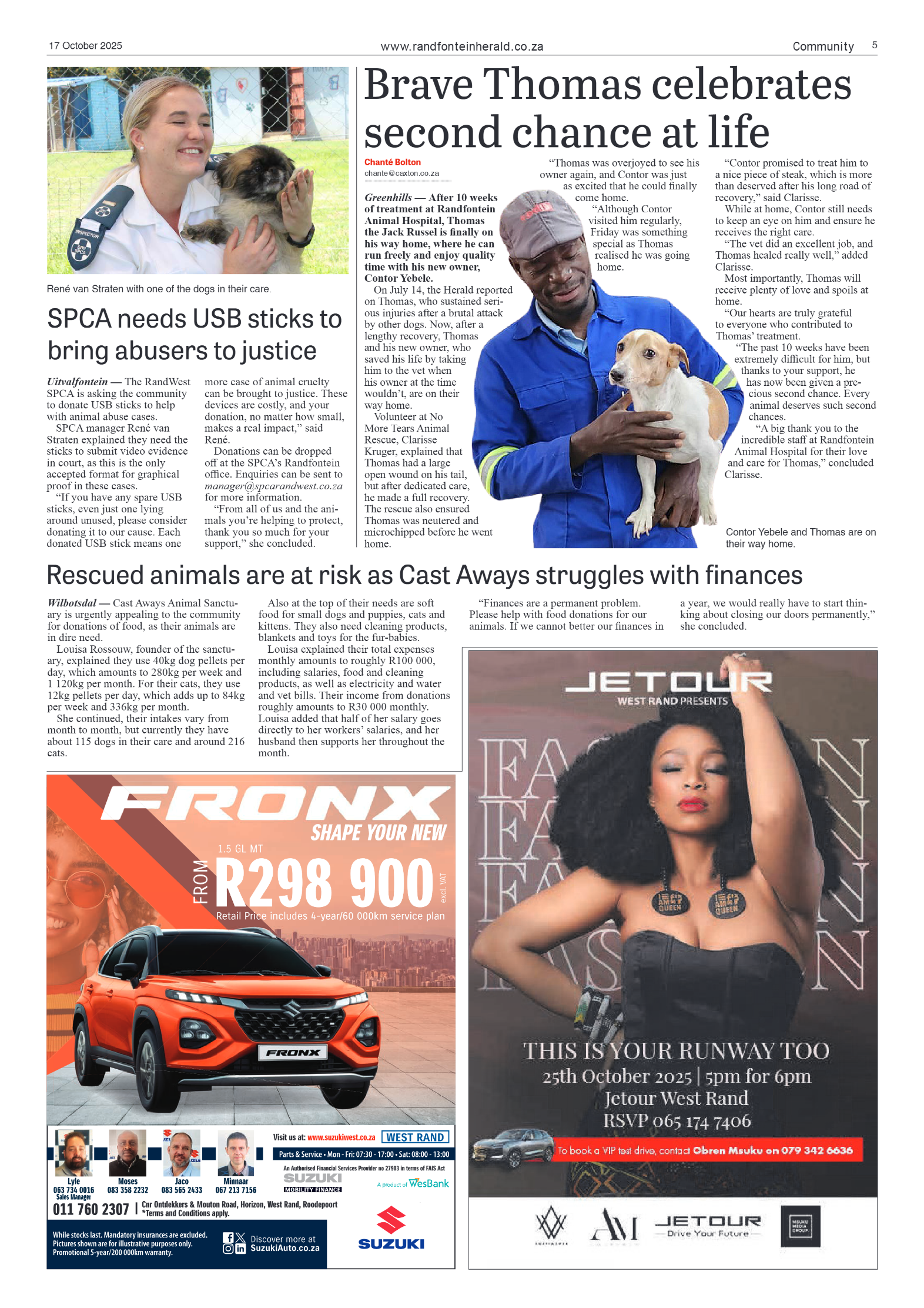 Randfontein Herald 17 October 2025 page 5
