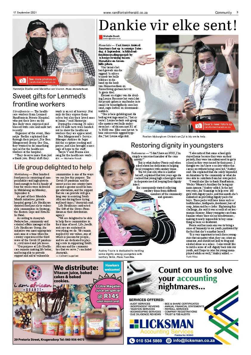 Randfontein Herald 17 September 2021 page 3