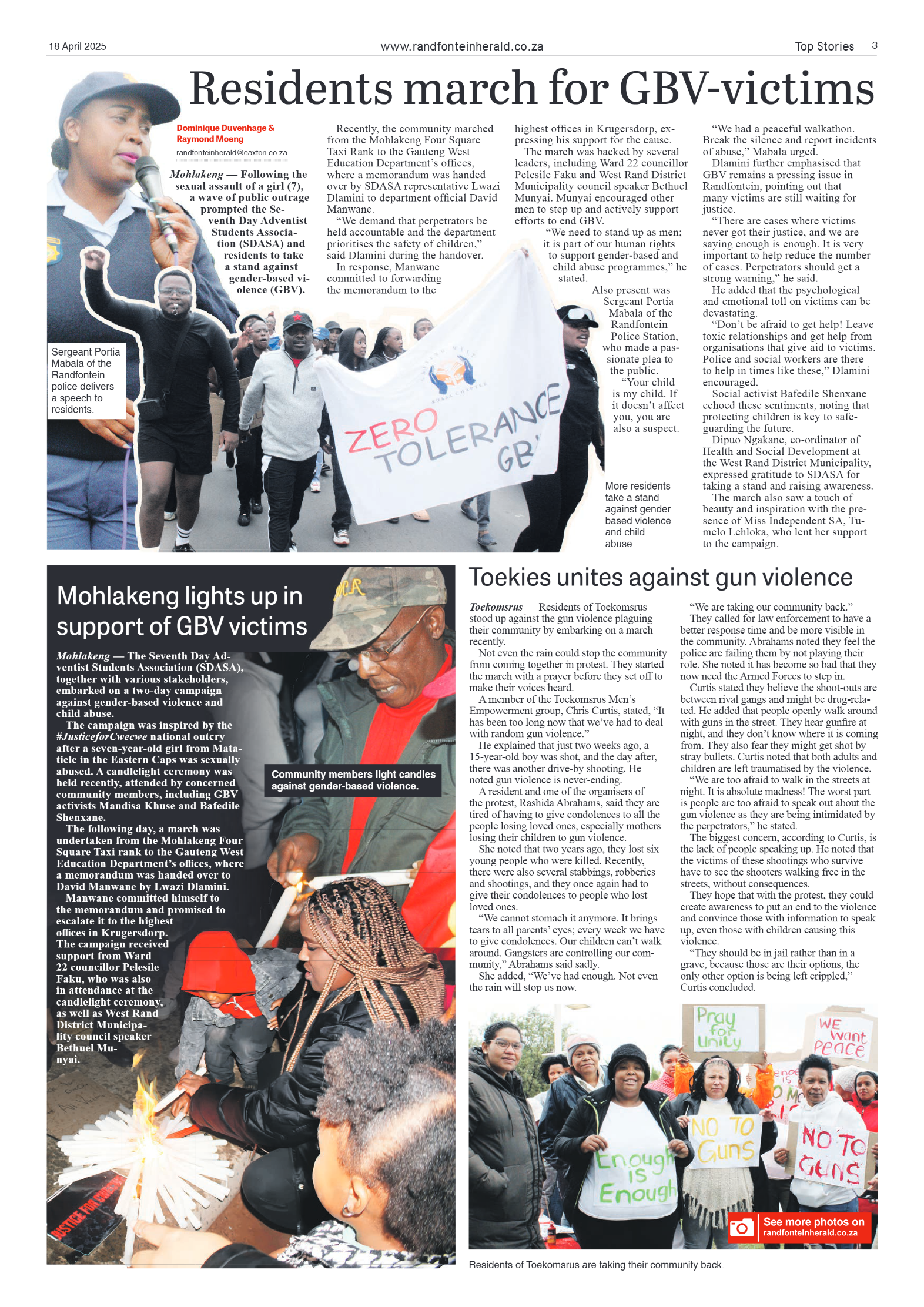 Randfontein Herald 18 April 2025 page 3