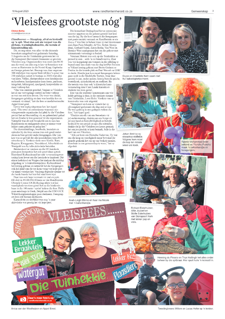 Randfontein Herald 18 August 2023 page 3