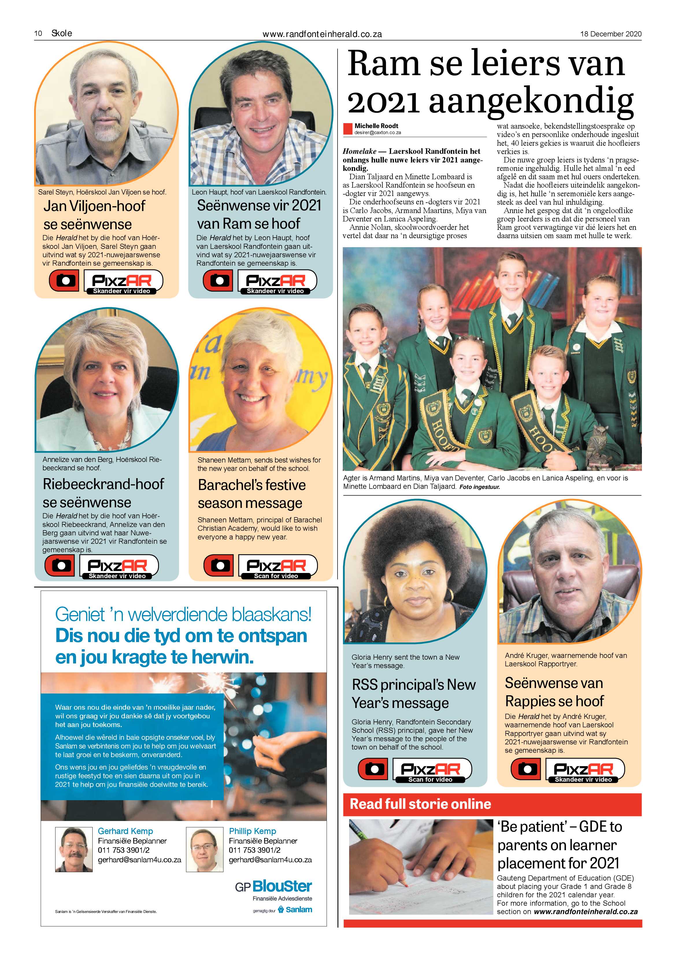 Randfontein Herald 18 December 2020 page 18