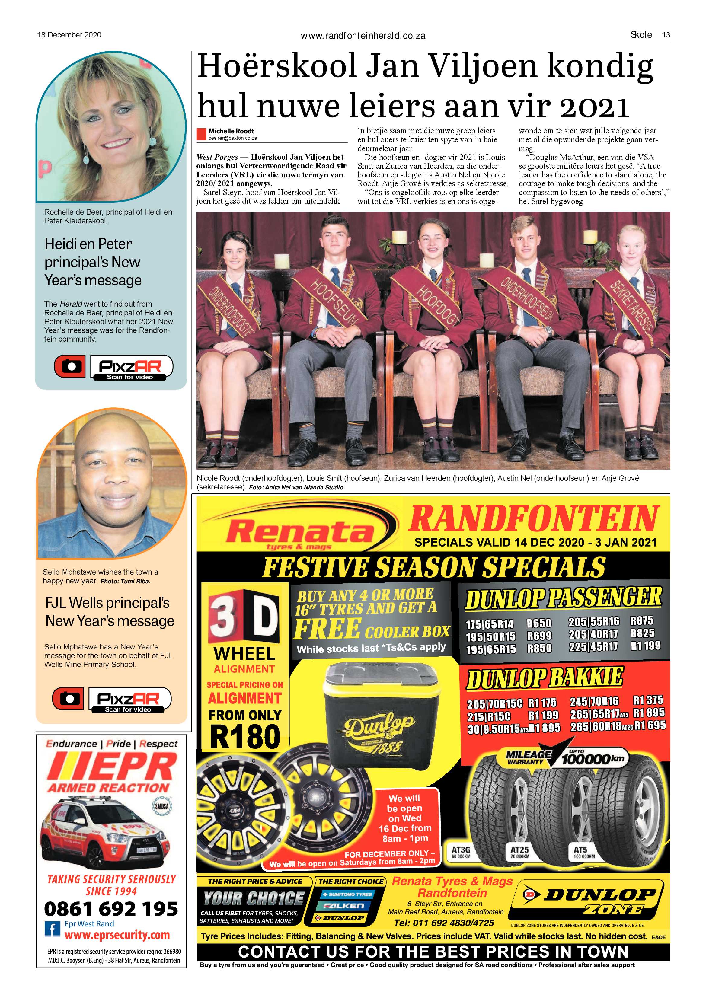 Randfontein Herald 18 December 2020 page 21