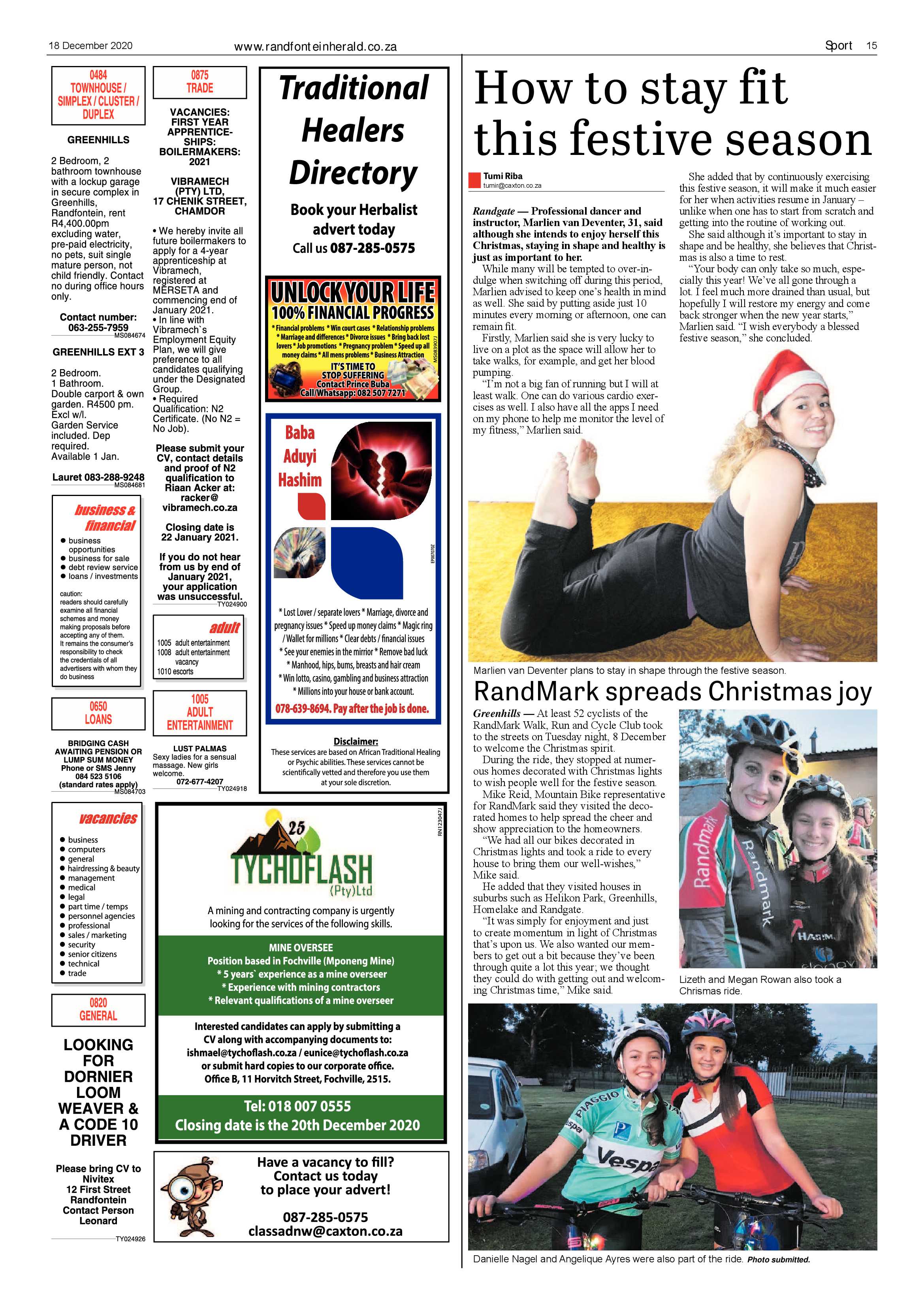 Randfontein Herald 18 December 2020 page 23